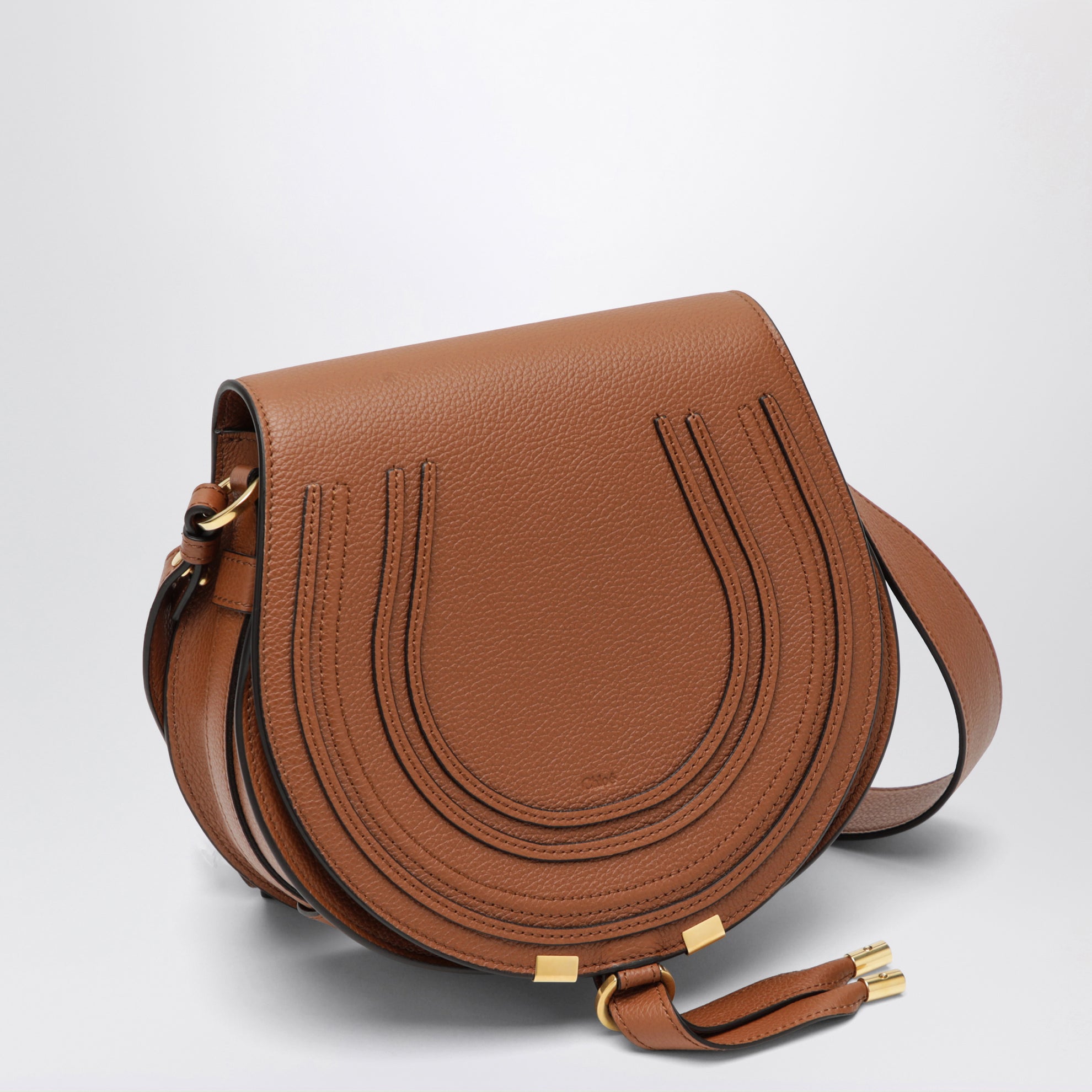 Saddle Marcie bag in light brown grained leather
