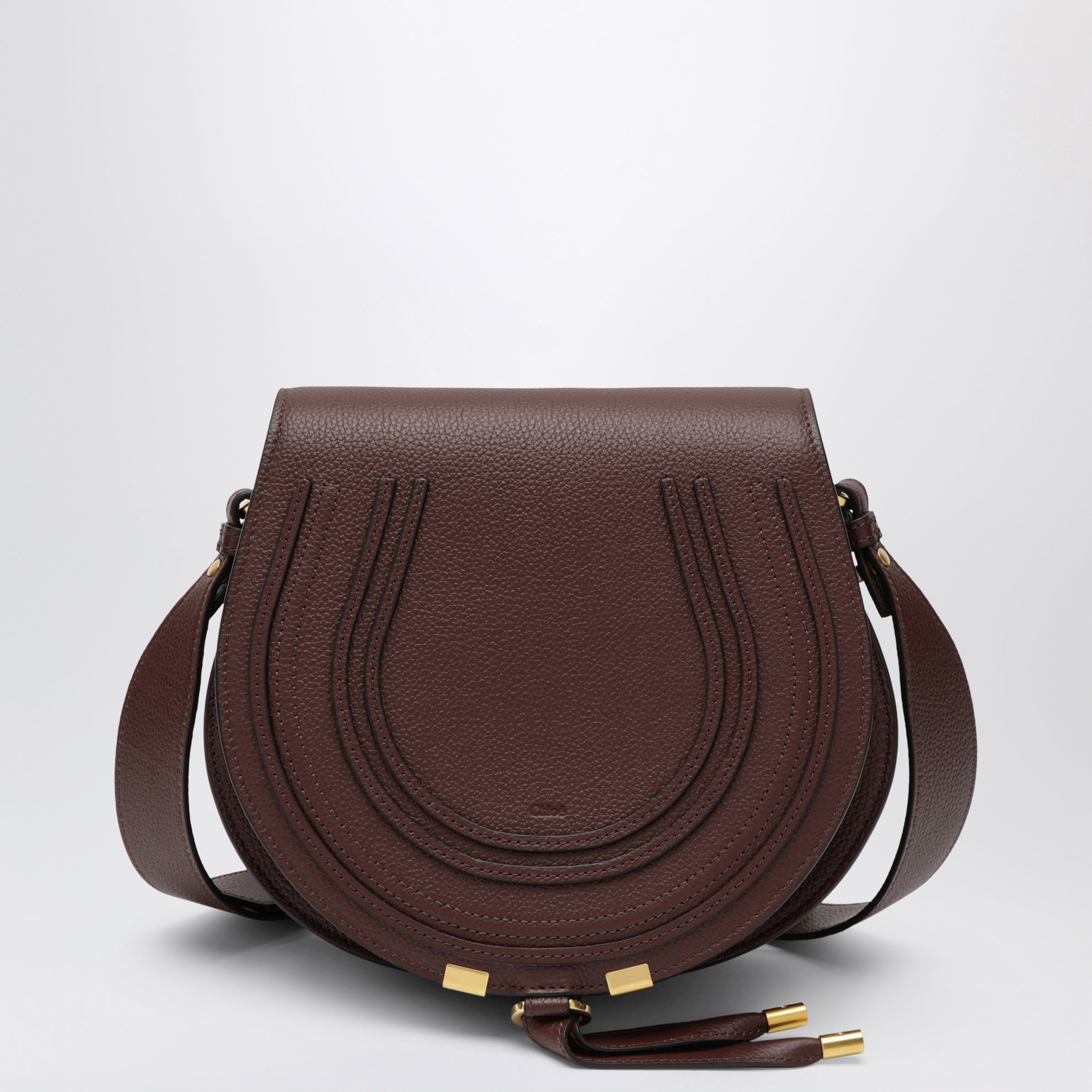 Borsa Saddle Marcie in pelle granata marrone
