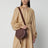 Borsa Saddle Marcie in pelle granata marrone