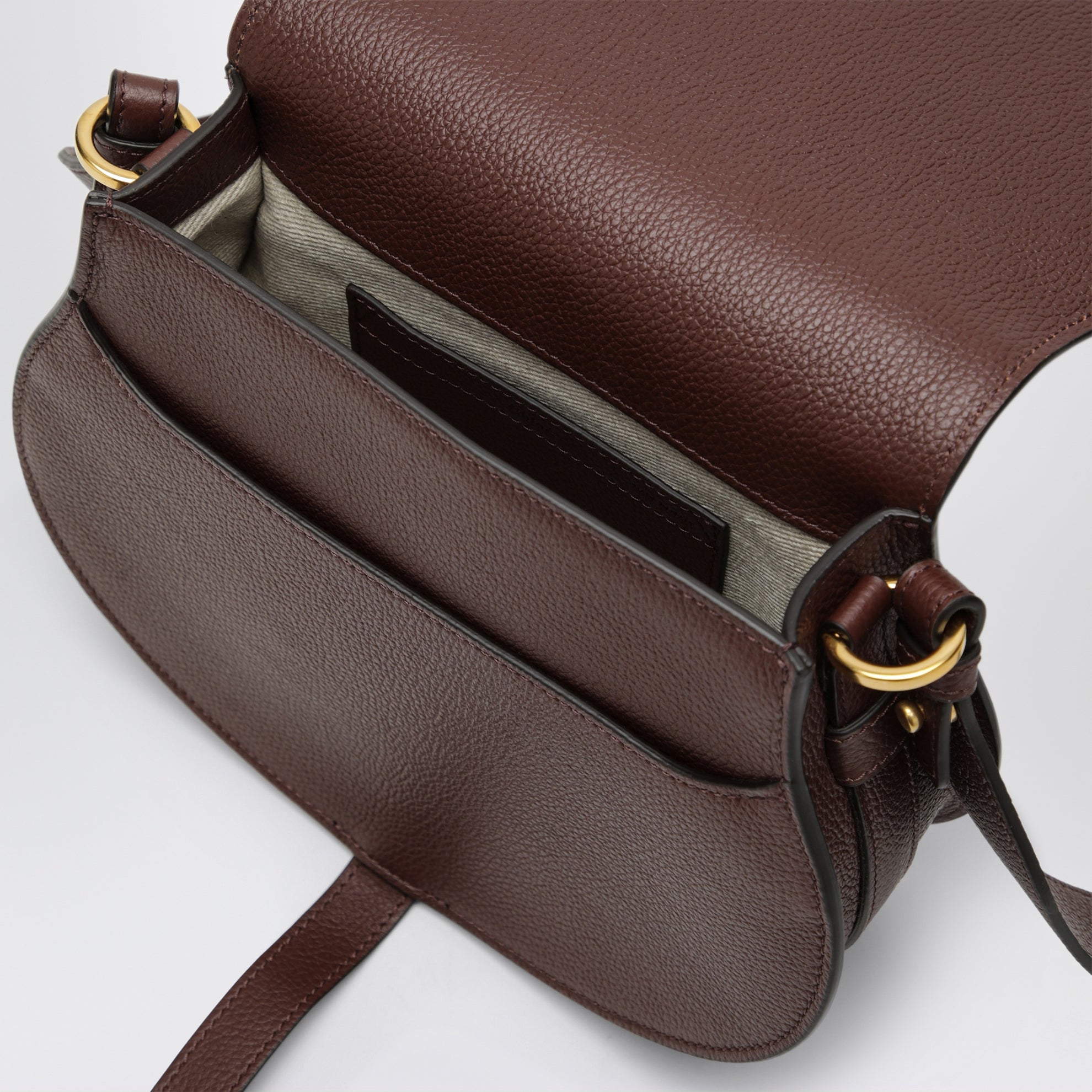 Borsa Saddle Marcie in pelle granata marrone