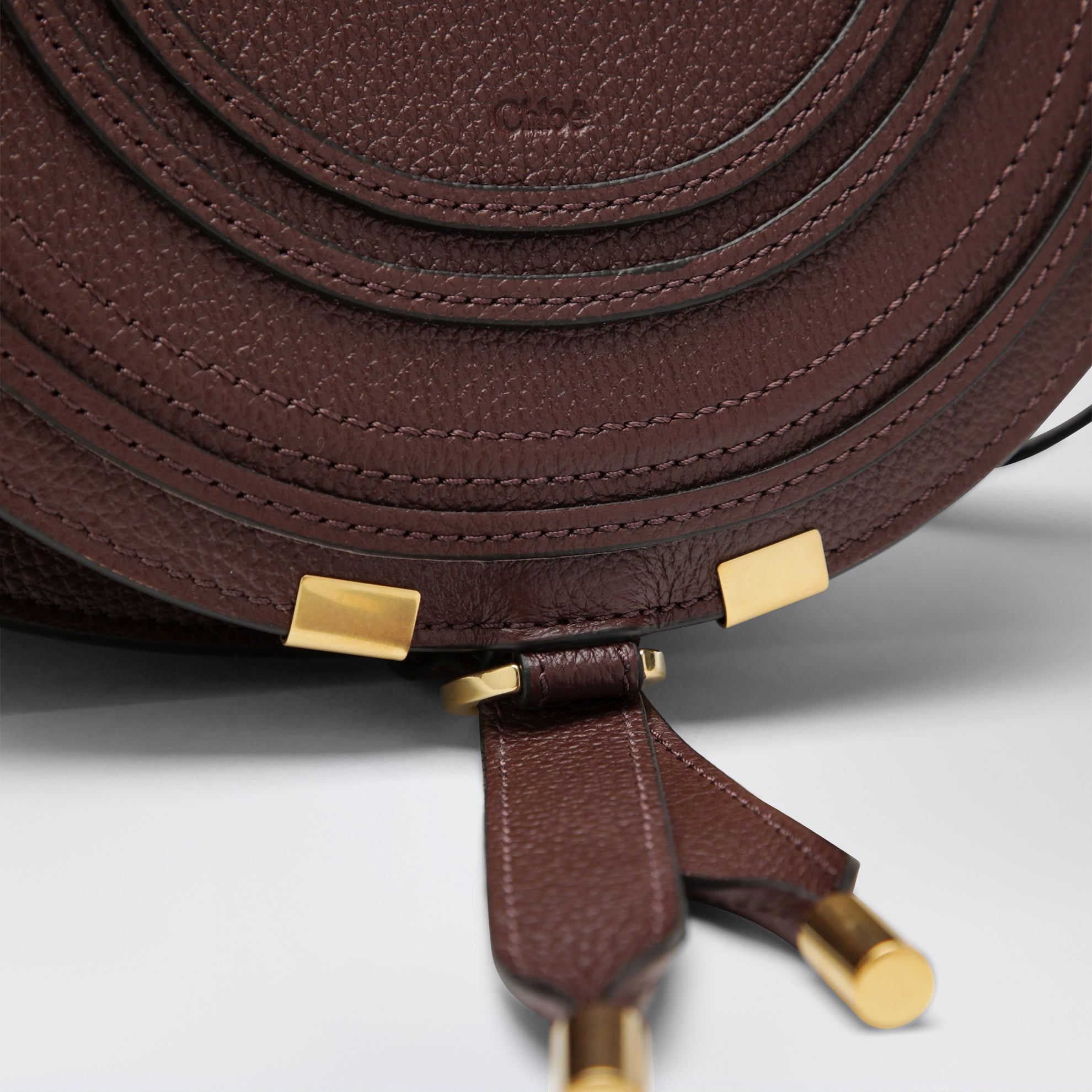 Borsa Saddle Marcie in pelle granata marrone