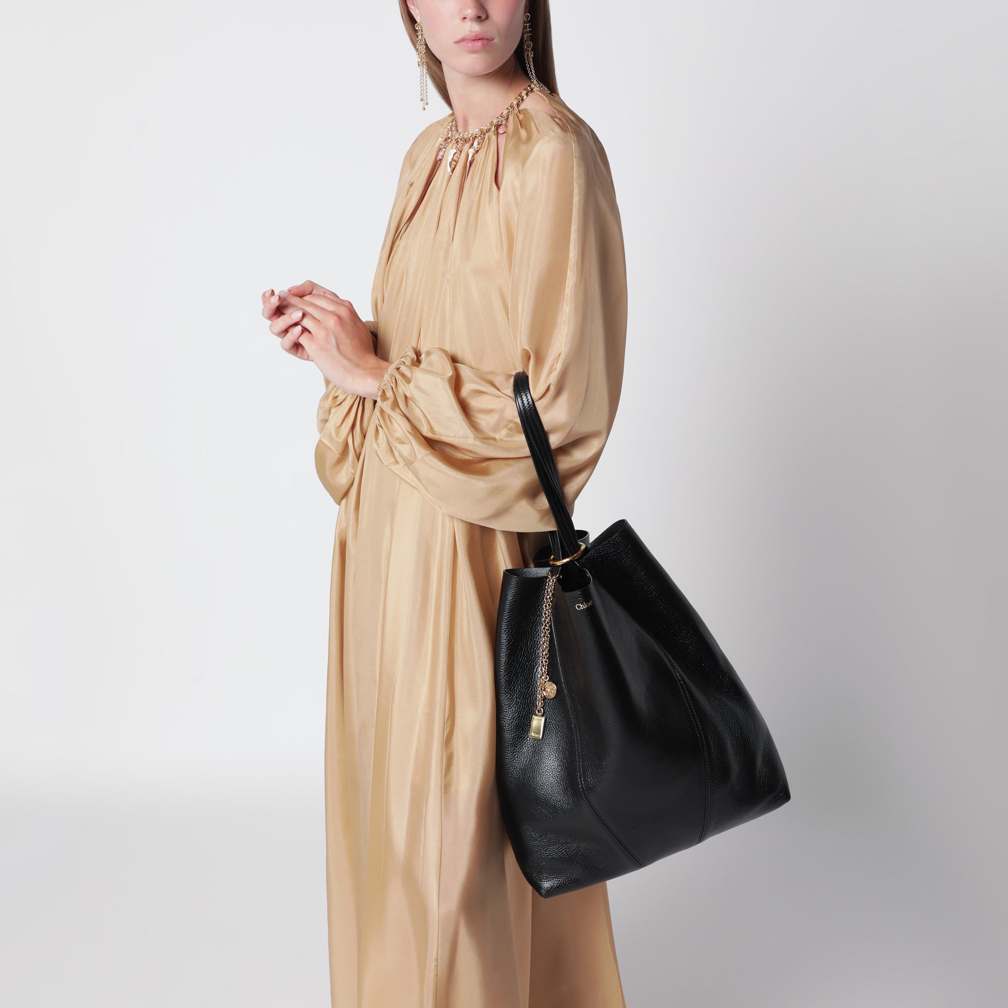 Grand cabas Chloé Spin noir
