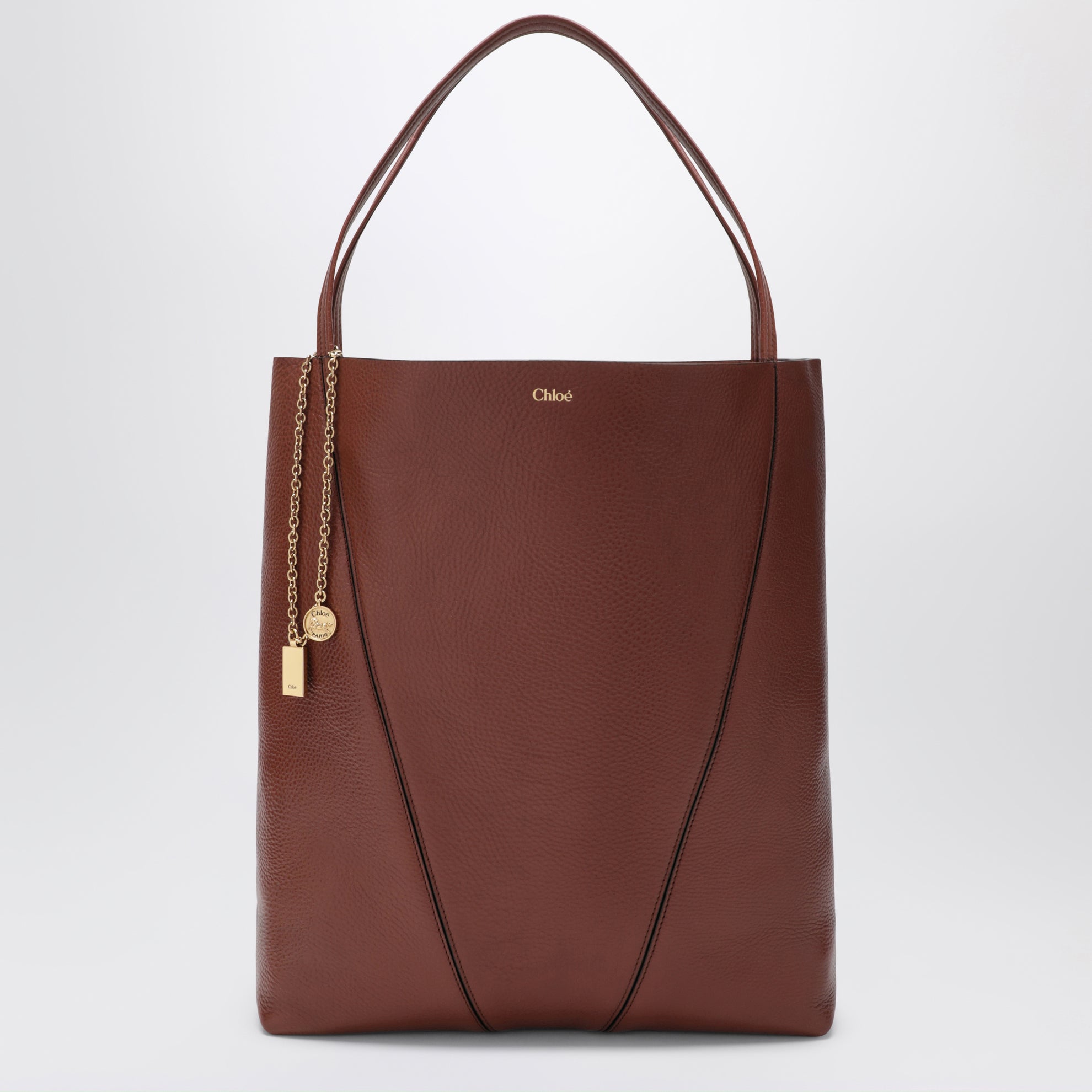 Large brown Chloé Spin Tote Bag