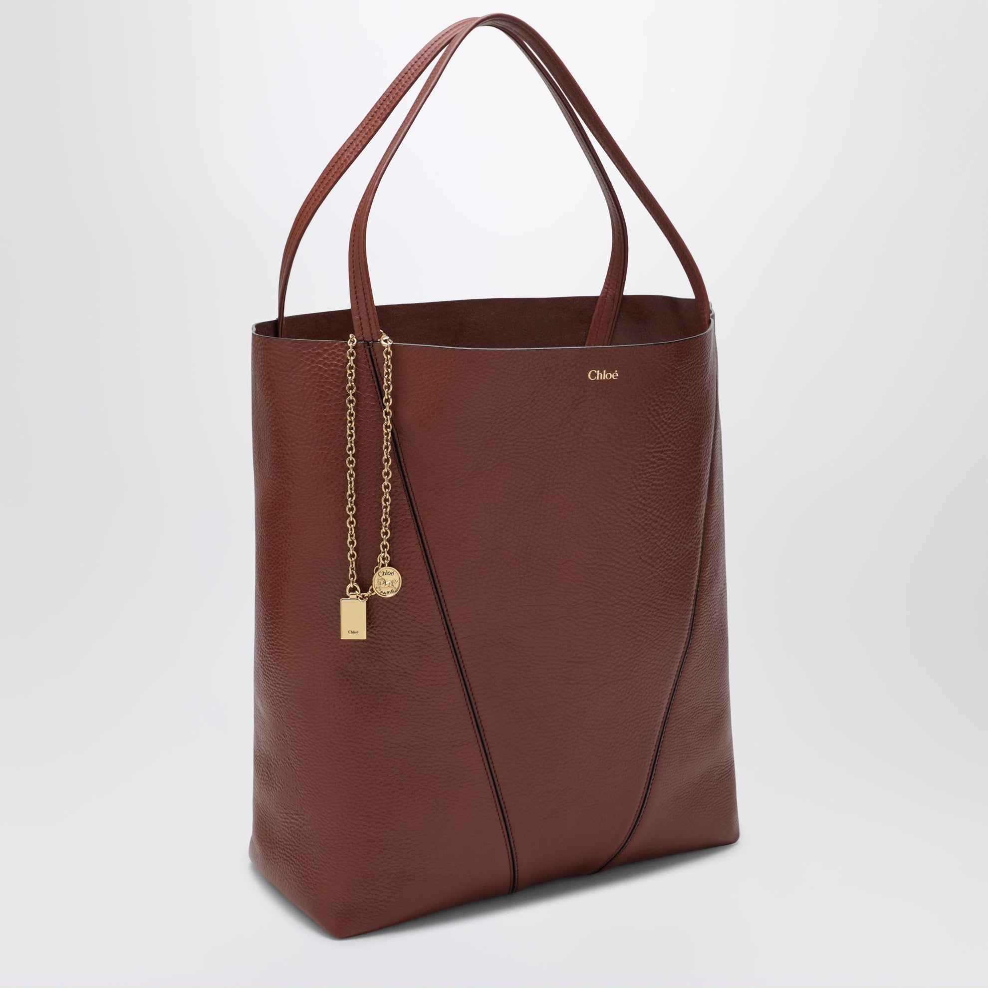 Large brown Chloé Spin Tote Bag