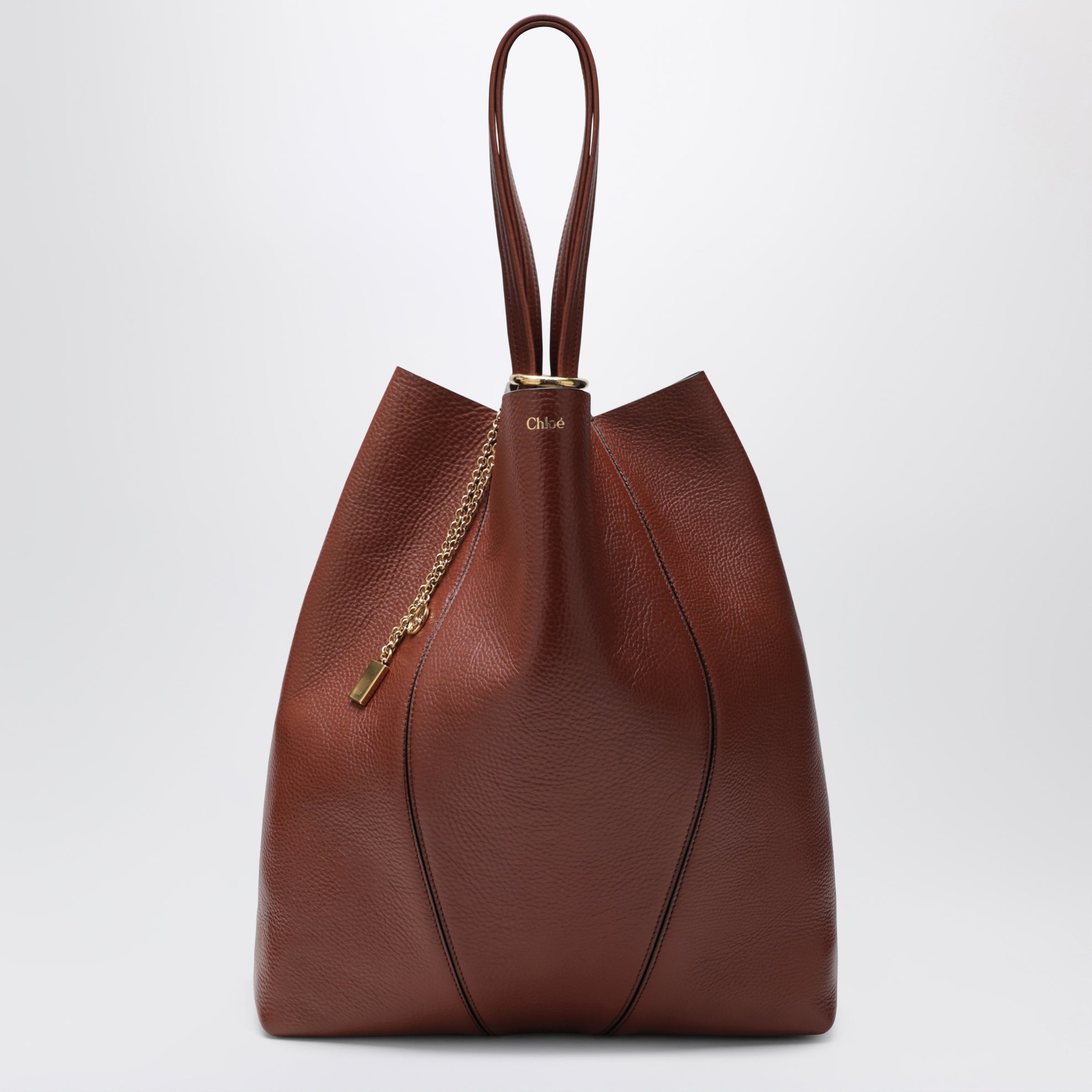 Large brown Chloé Spin Tote Bag