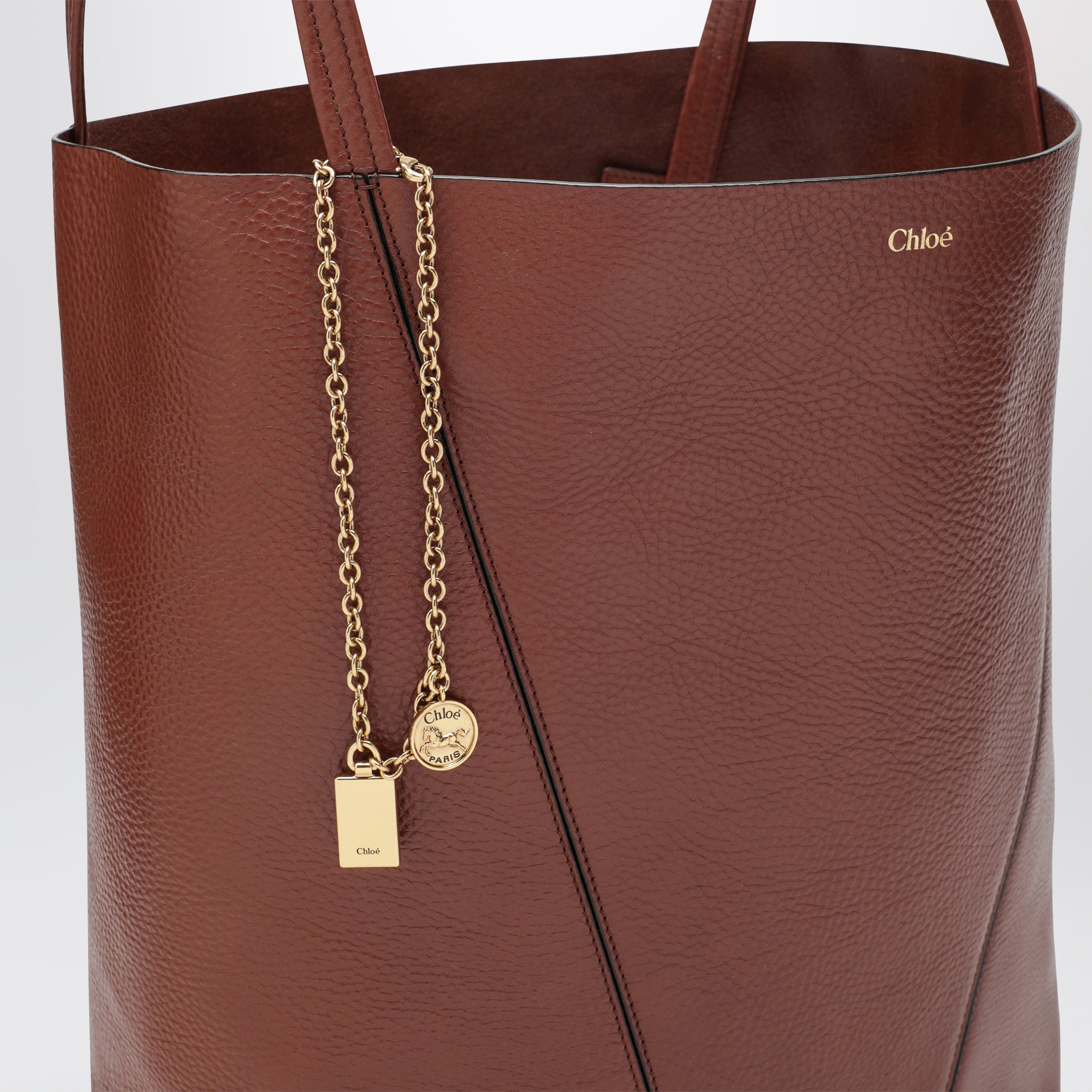 Large brown Chloé Spin Tote Bag