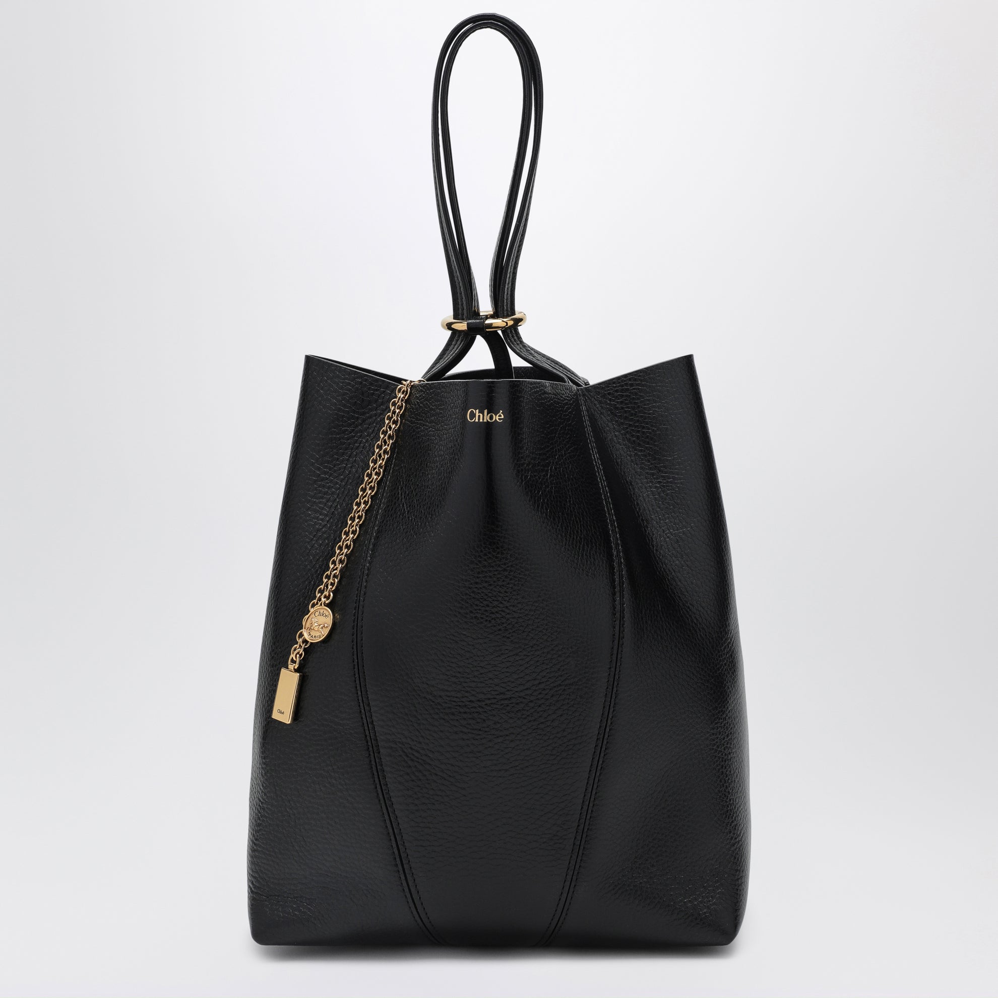 Chloé Spin black medium Tote Bag