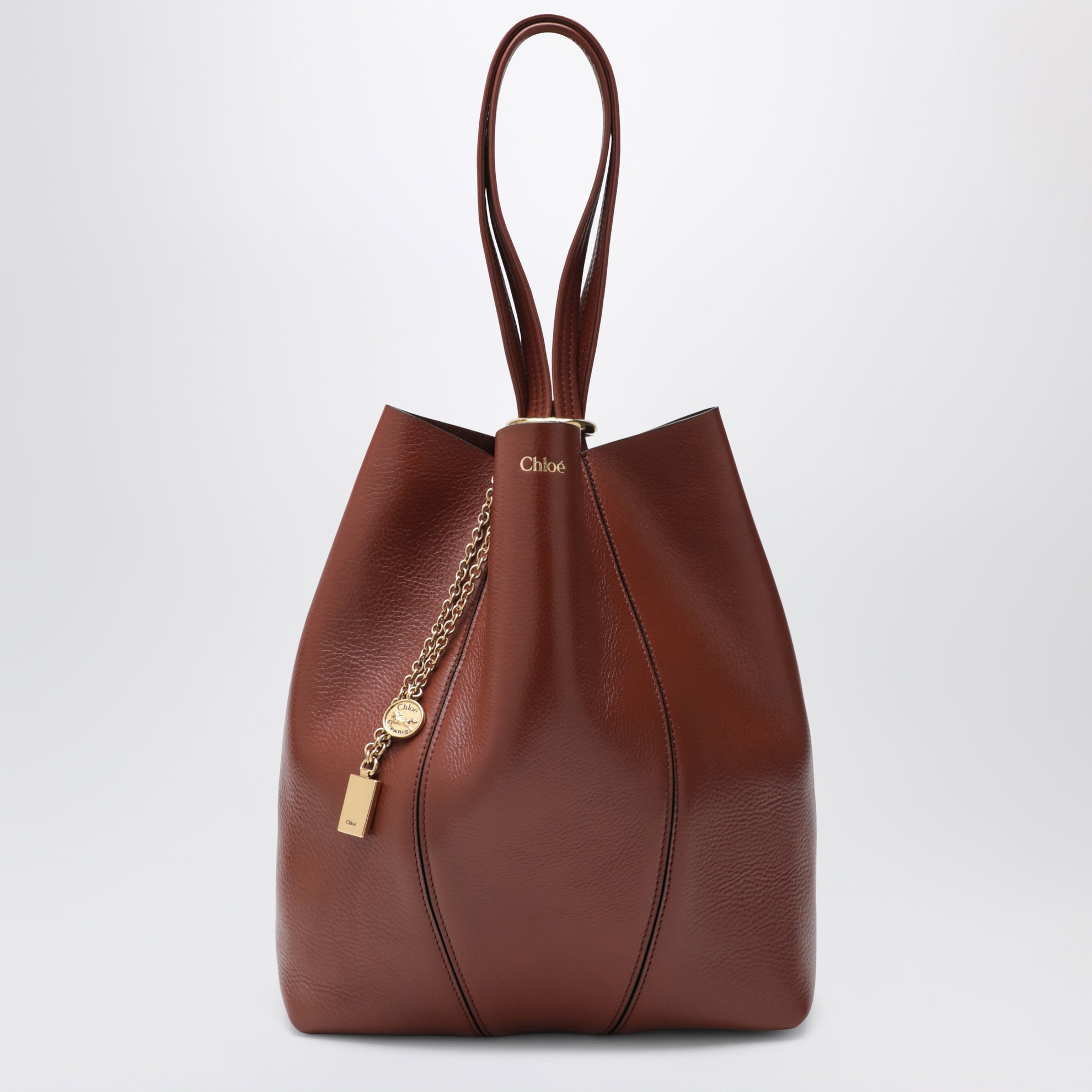Medium brown Chloé Spin Tote Bag