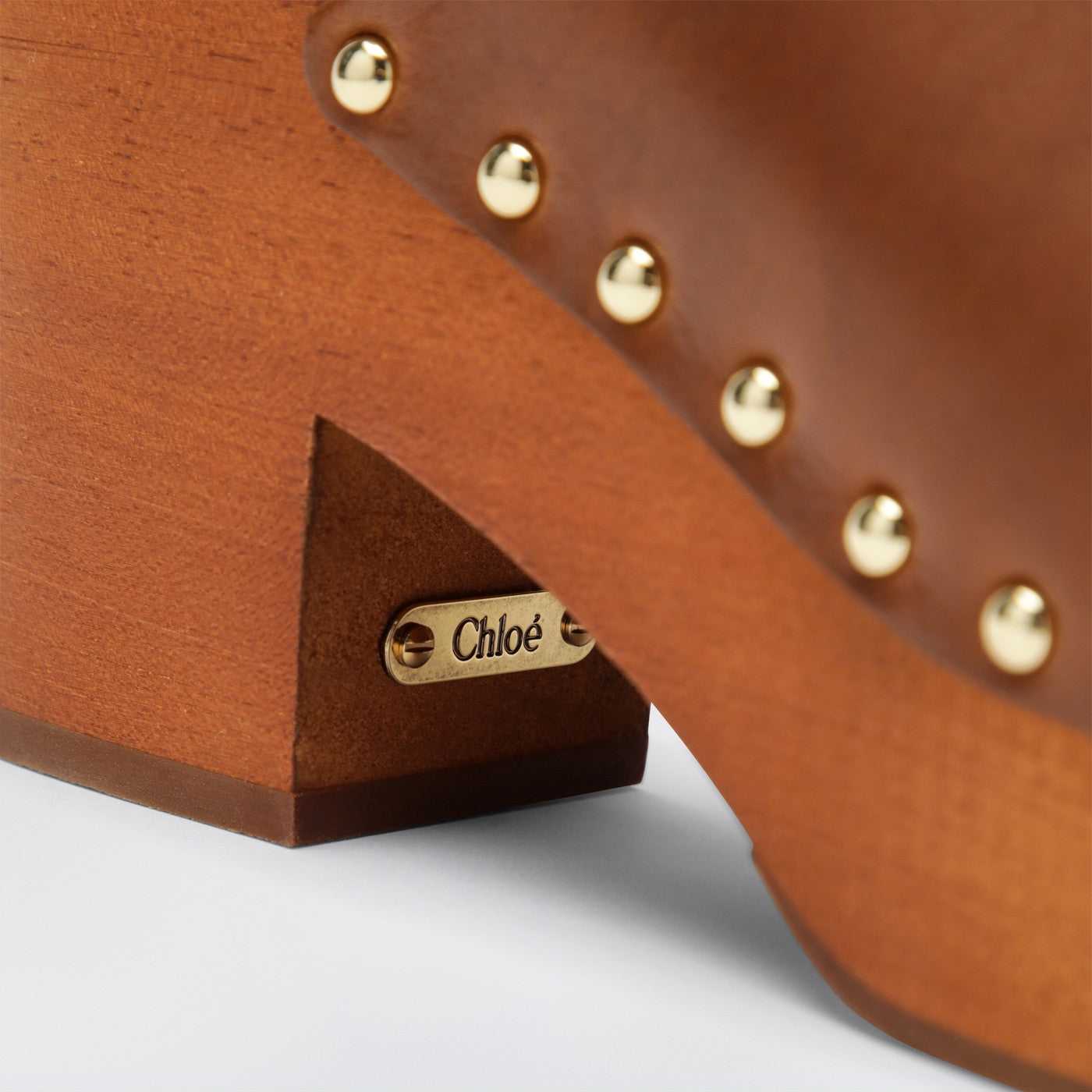 Chloé Brown Jeannette clogs with studs | TheDoubleF