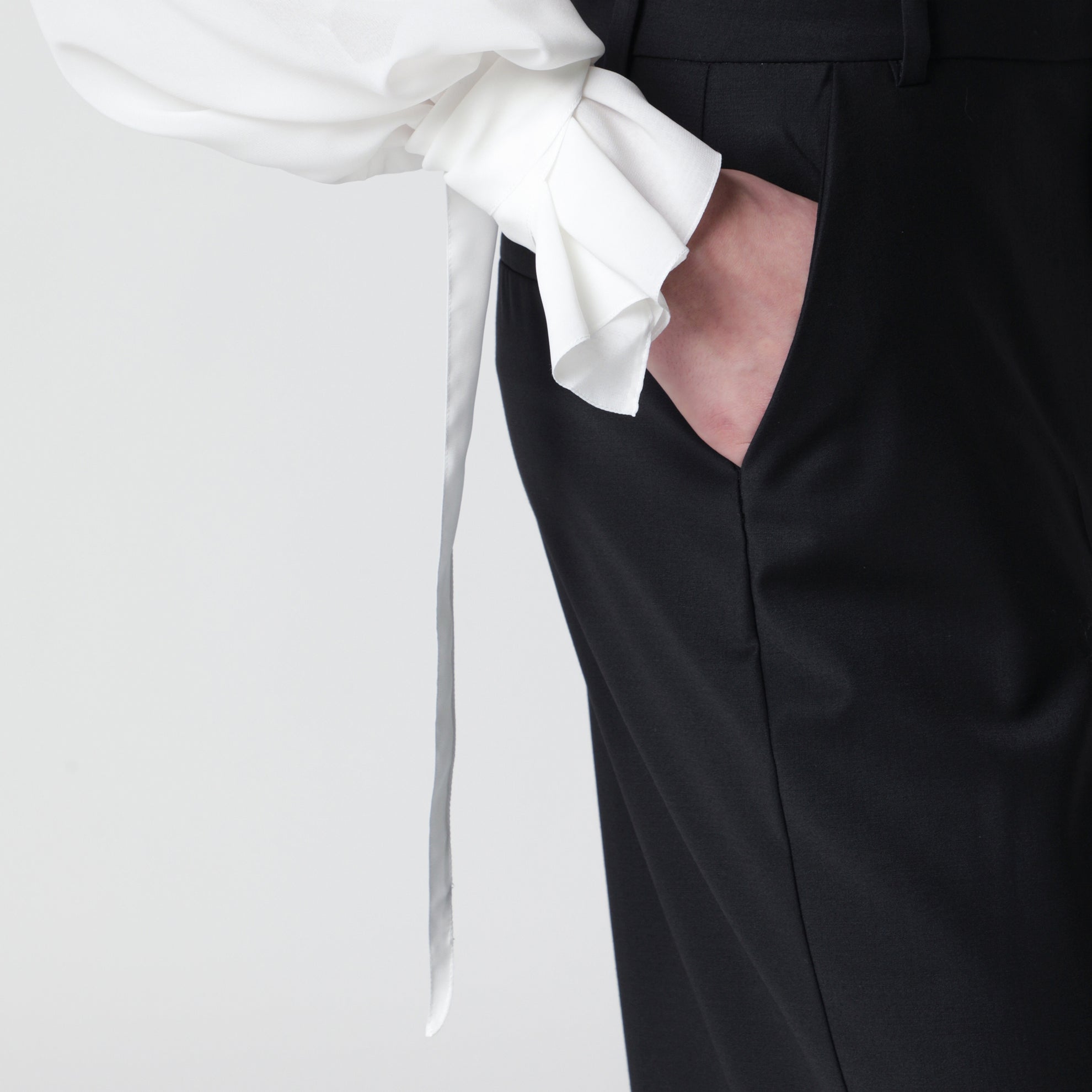 Camicia Verlin in chiffon trasparente bianca