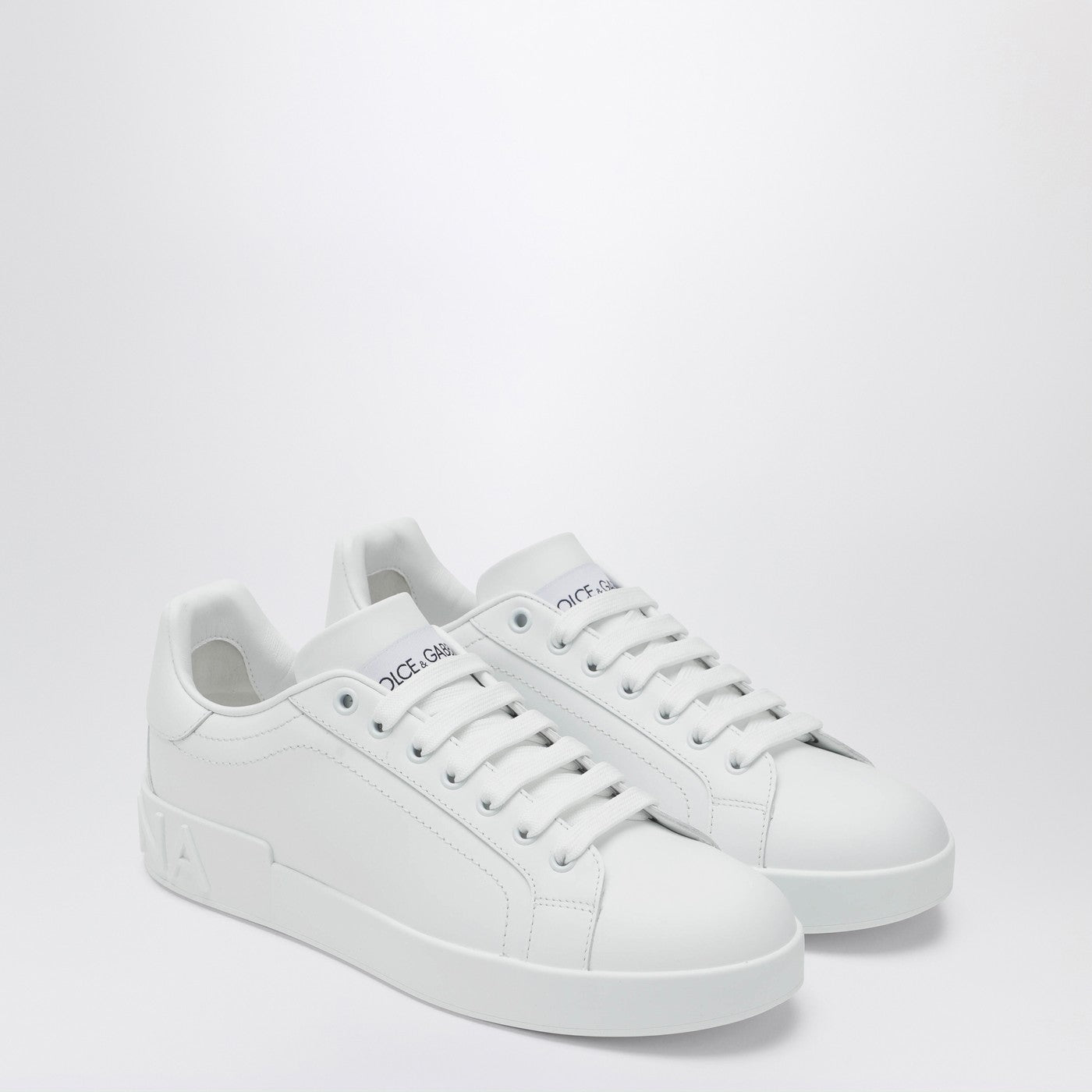 White Portofino sneakers in leather