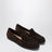 Leopard-print suede loafers