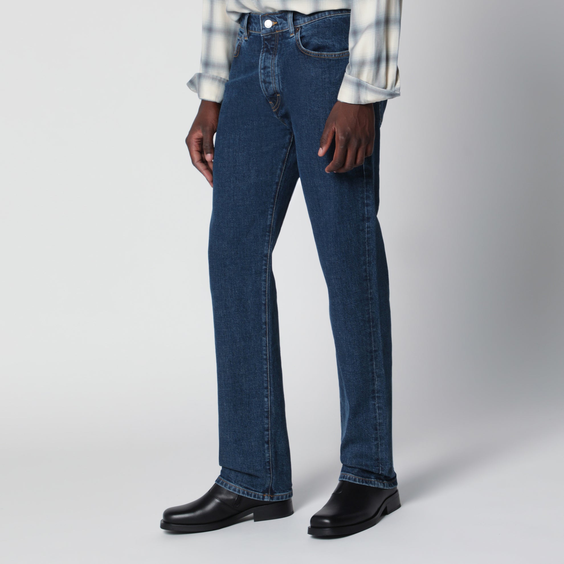 Dark blue vintage-effect Casual jeans