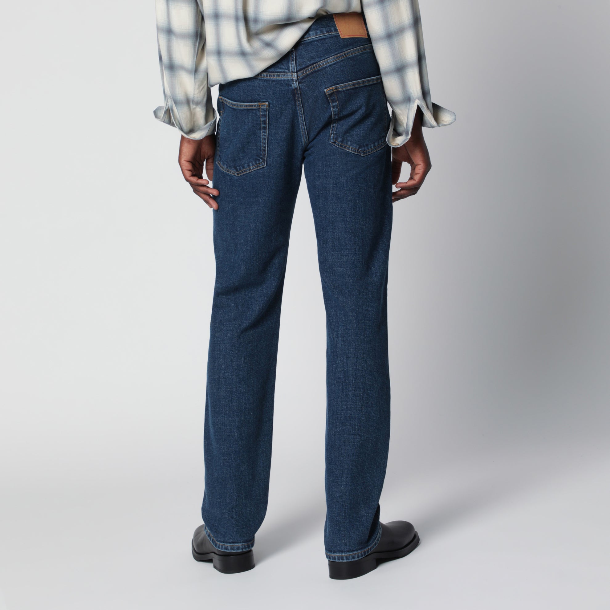 Dark blue vintage-effect Casual jeans