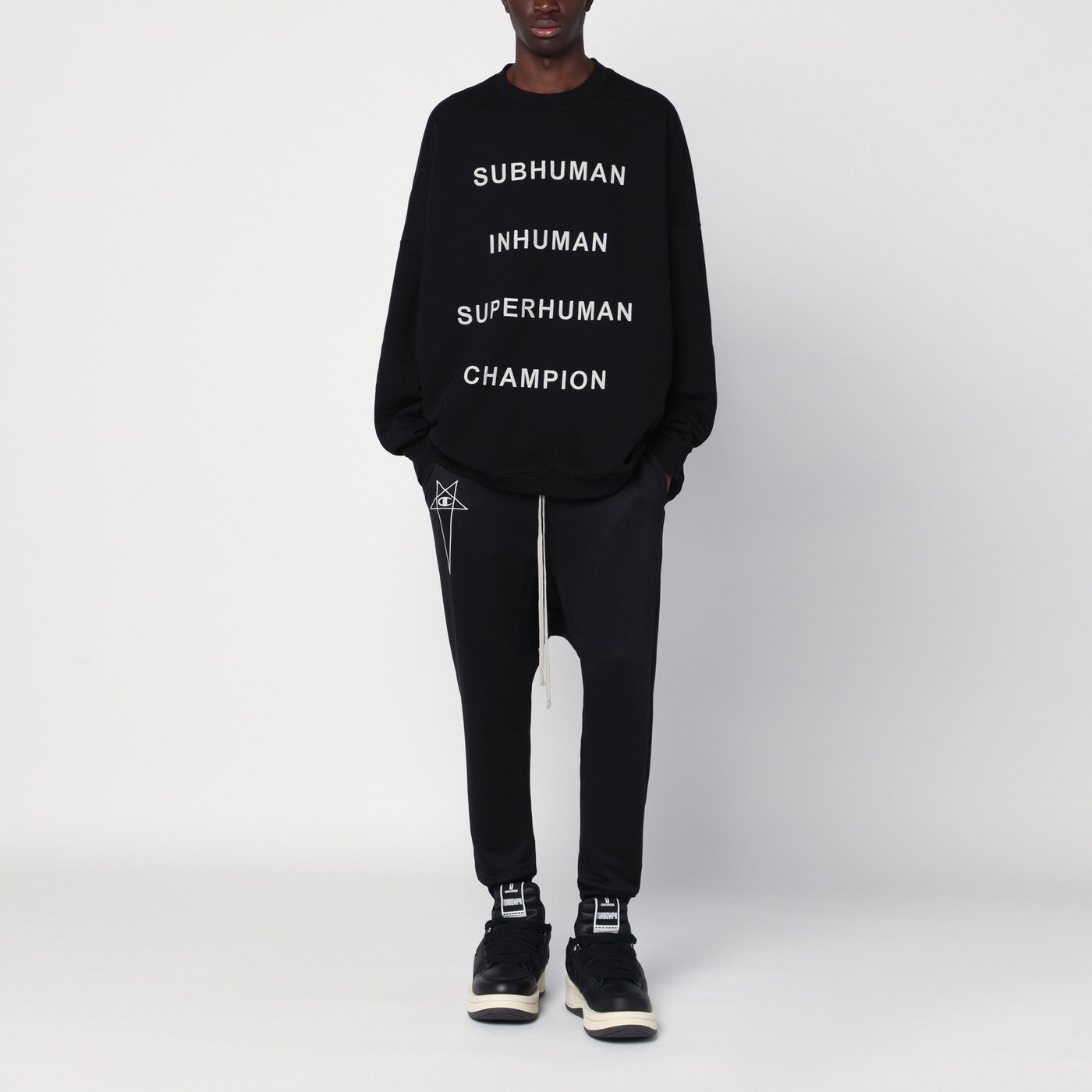 Pantalone jogging nero Prisoner Drawstring
