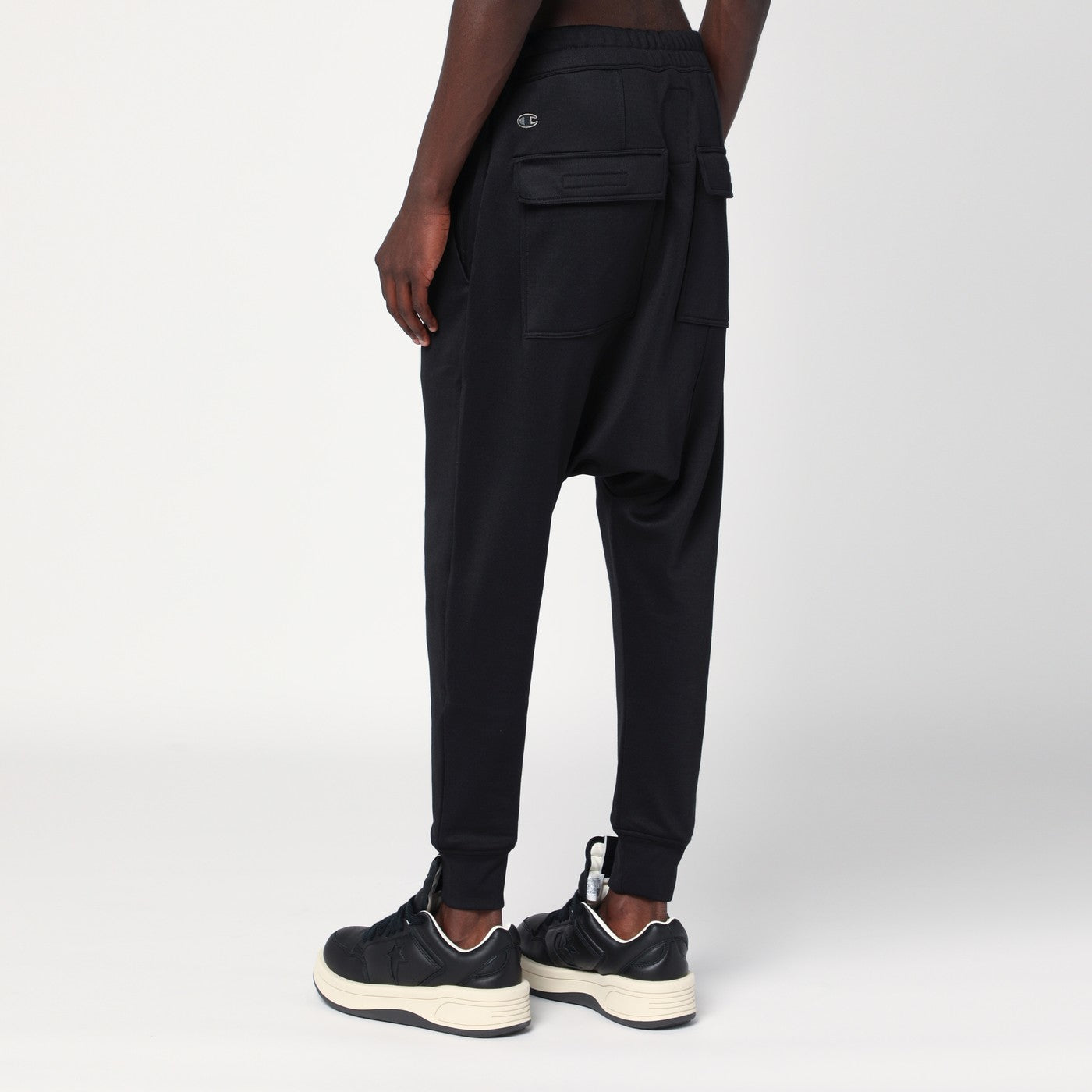 Champion x Rick Owens Black Prisoner Drawstring joggers | TheDoubleF