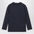 Blaues Langarm-Poloshirt aus Baumwolle