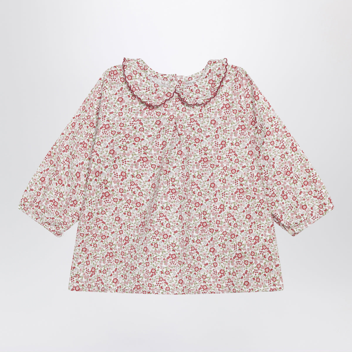 Chemise rose à motif floral