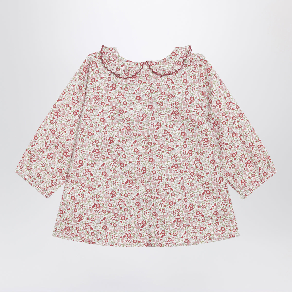 Chemise rose à motif floral