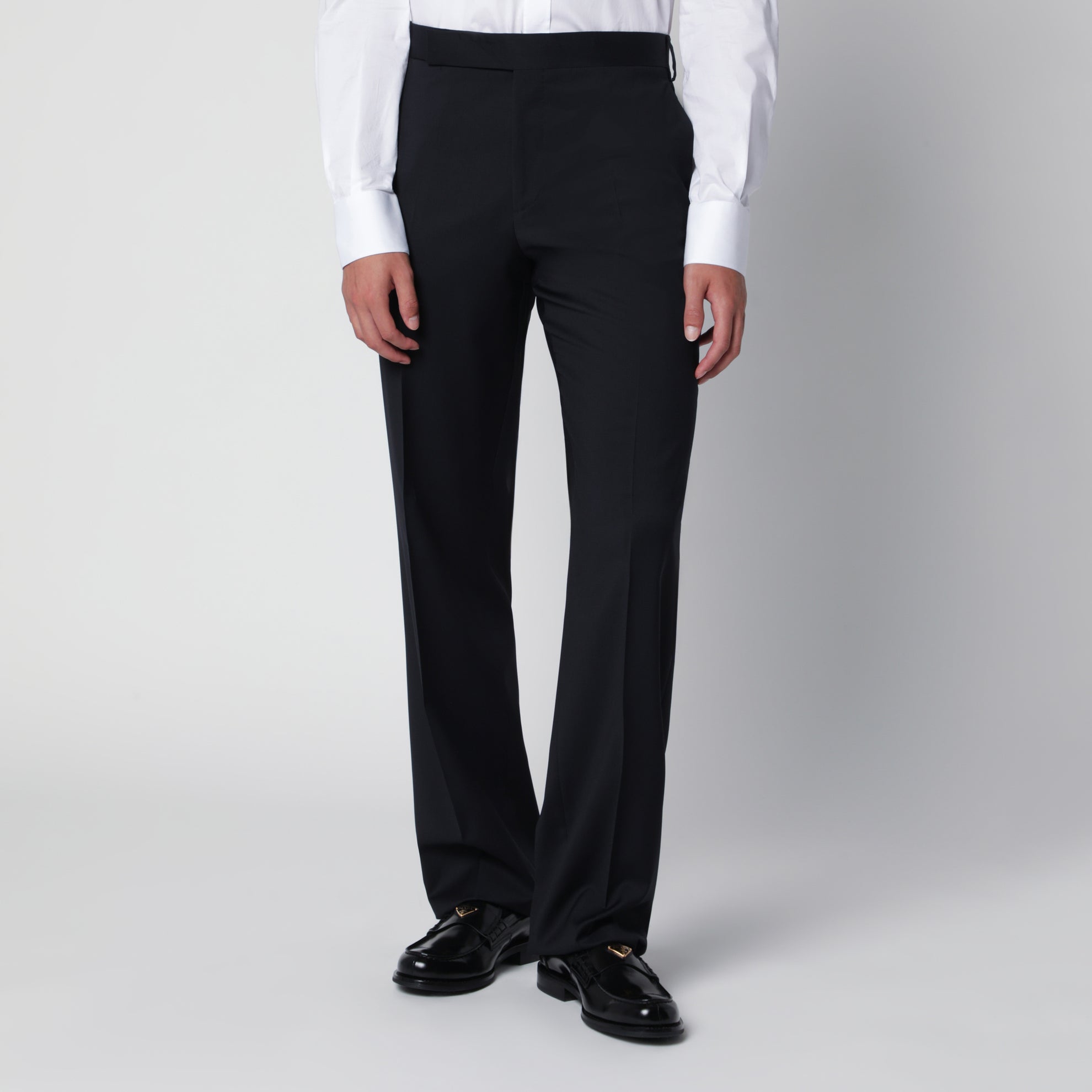 Blue trousers in wool