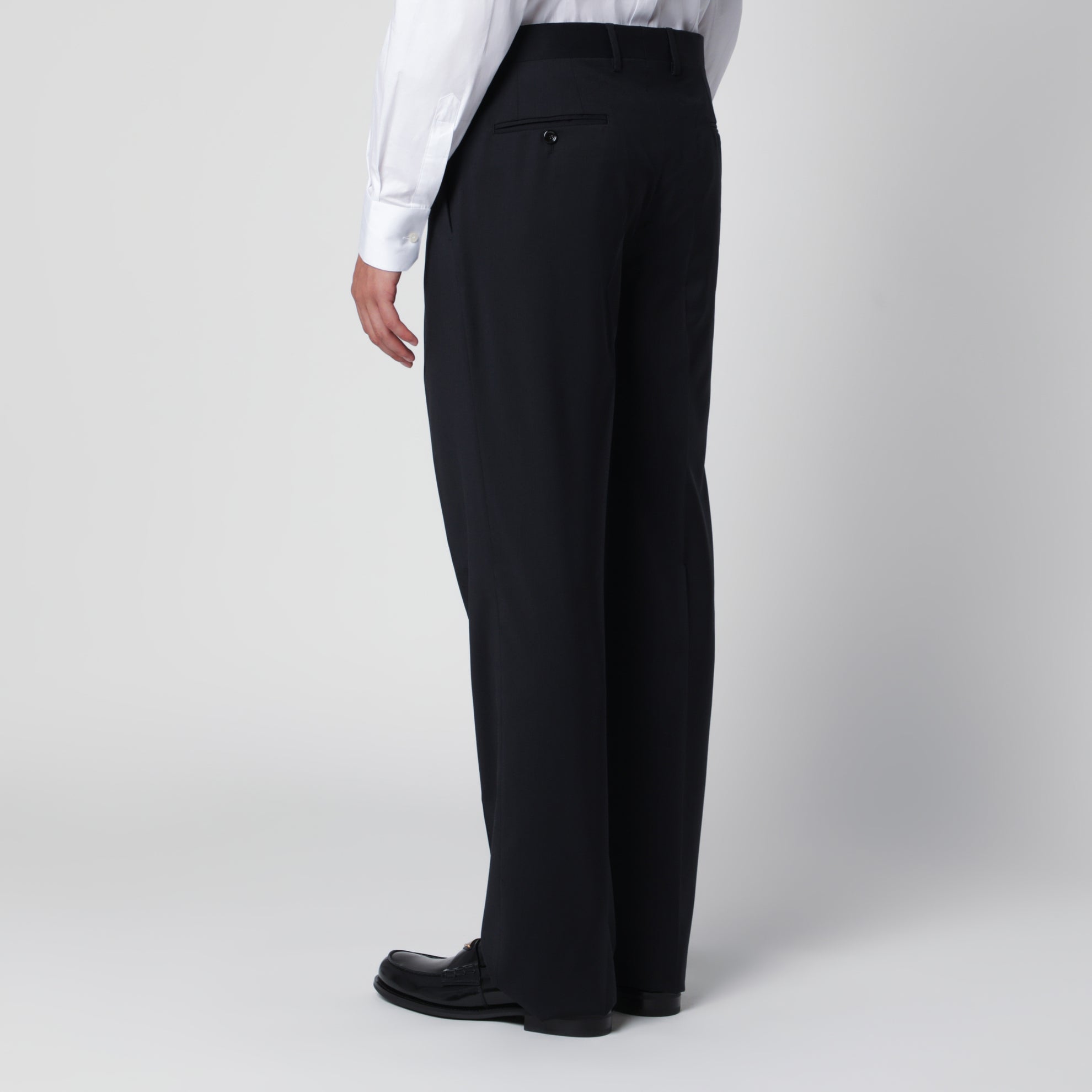 Blue trousers in wool