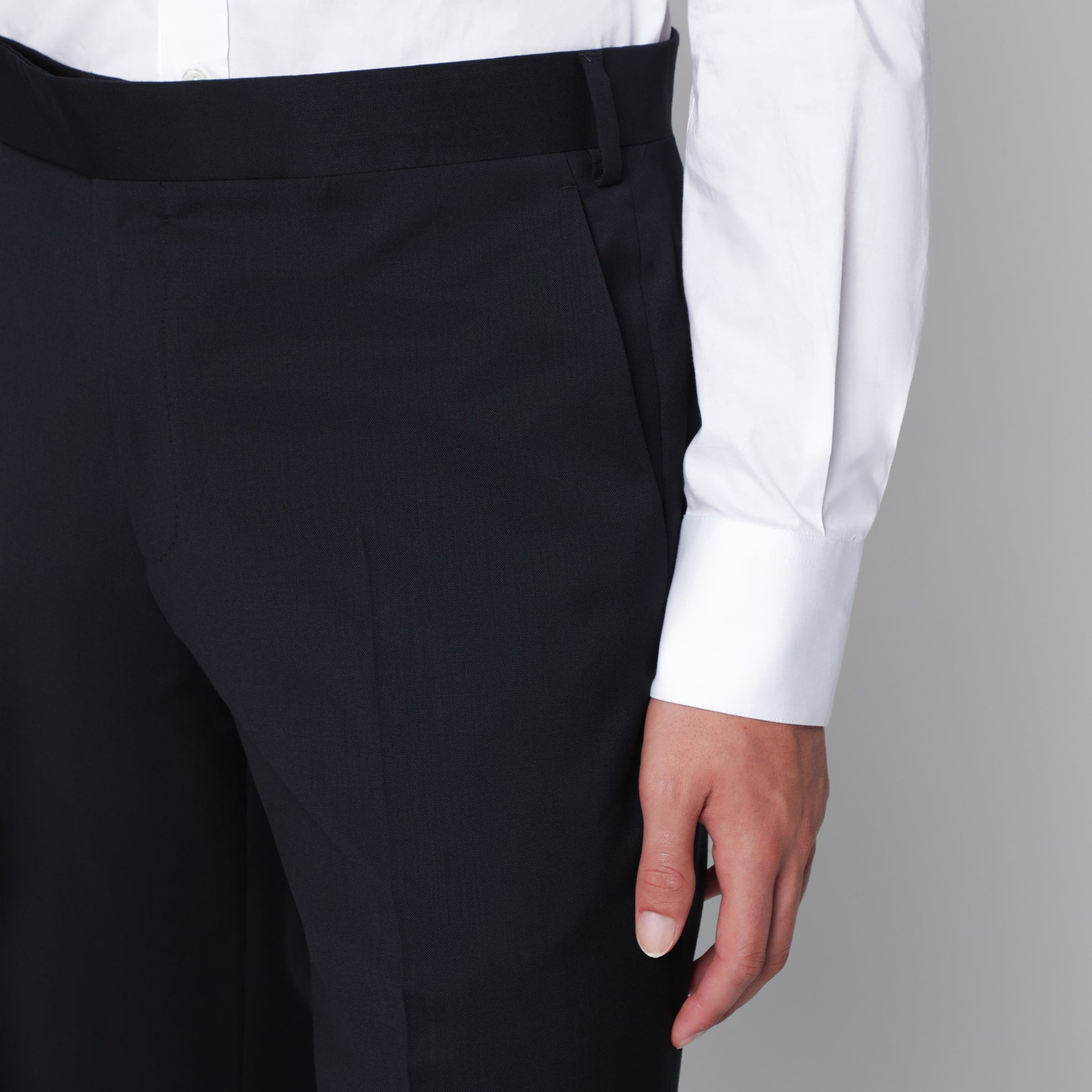 Blue trousers in wool