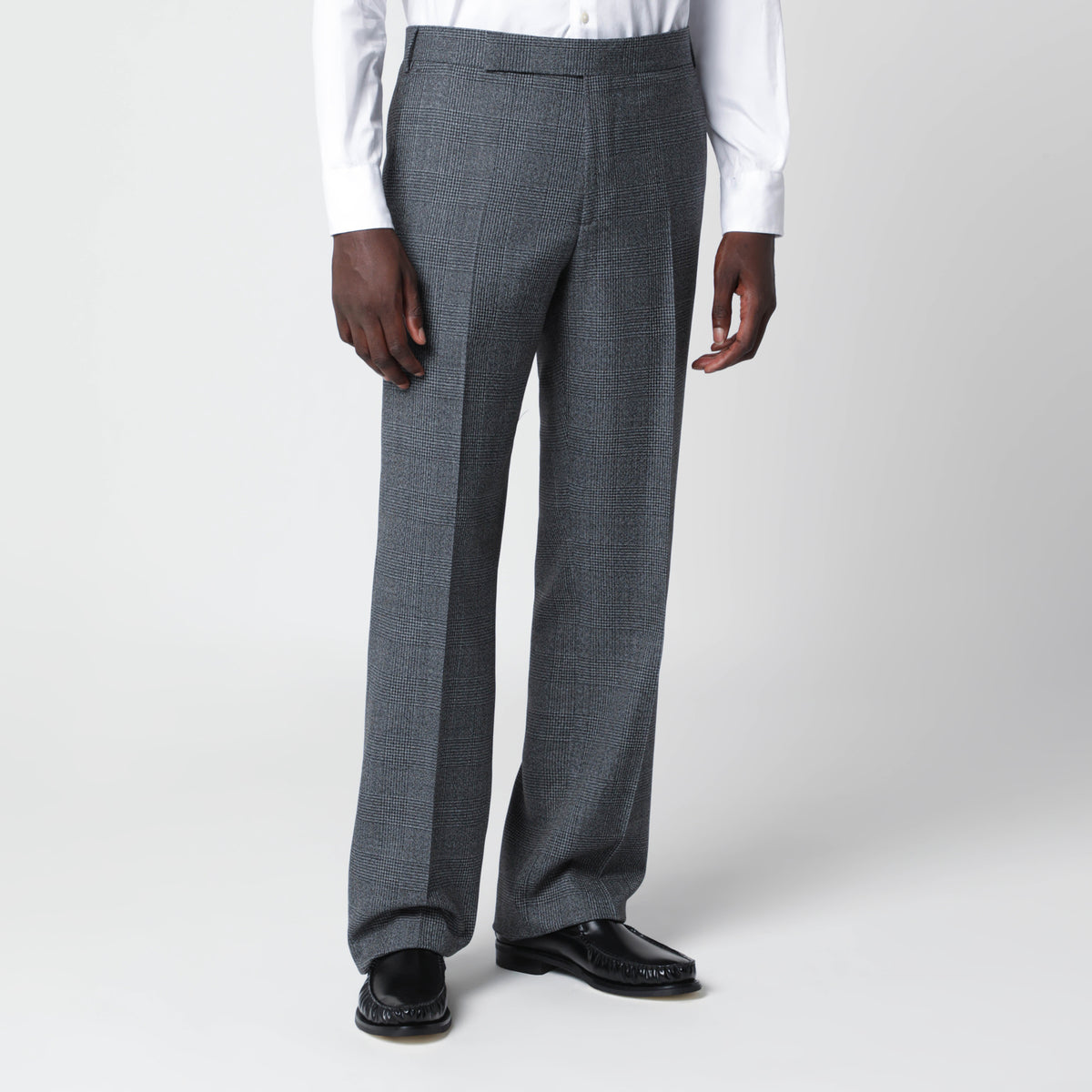 Pantalon gris à motif Prince-de-Galles