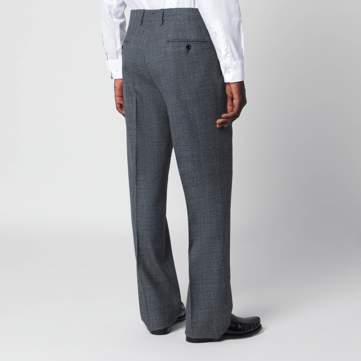 Pantalon gris à motif Prince-de-Galles