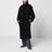 Black belted wool coat