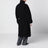 Black belted wool coat
