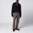 Pantalone color taupe in misto lana