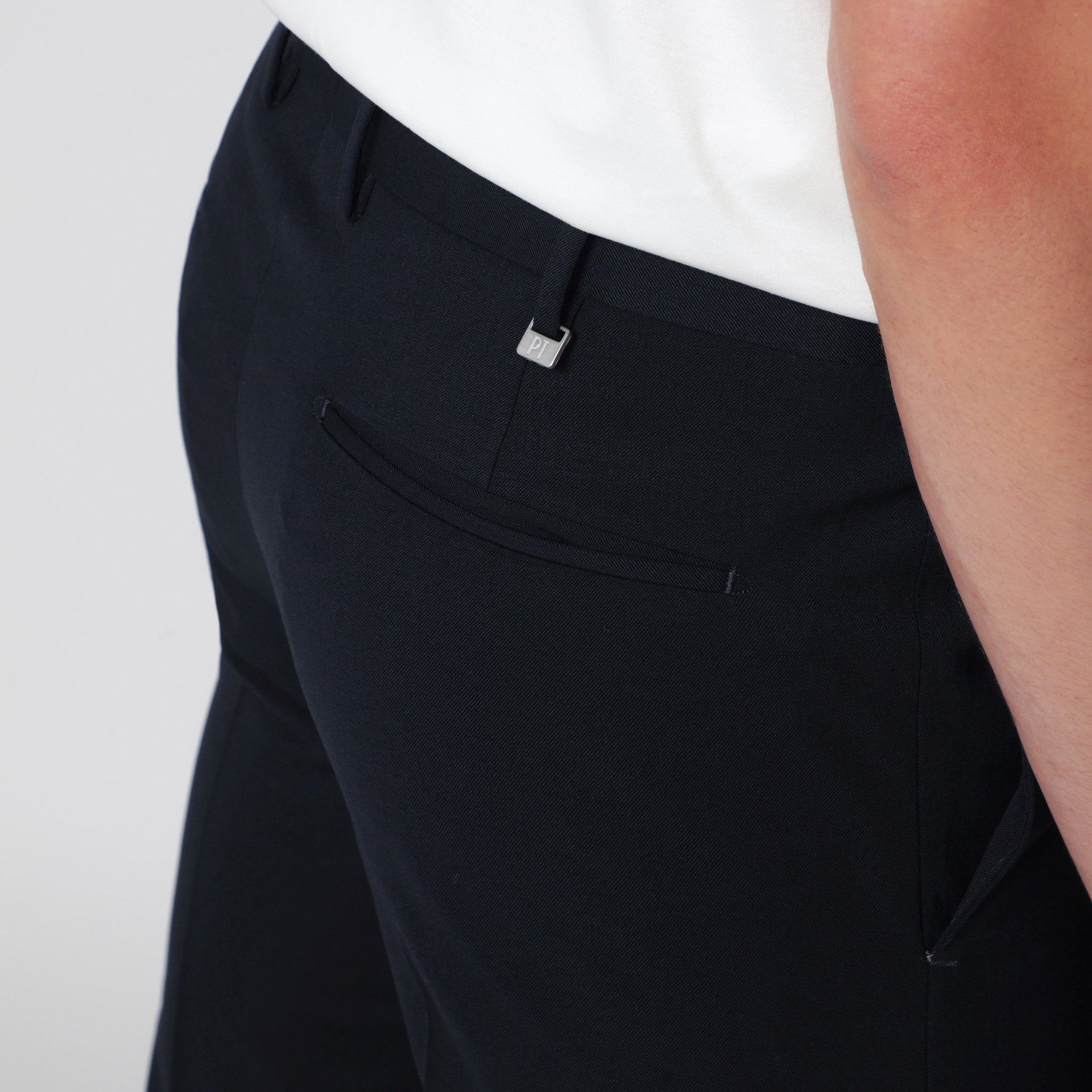 Pantaloni Dieci blu in misto lana