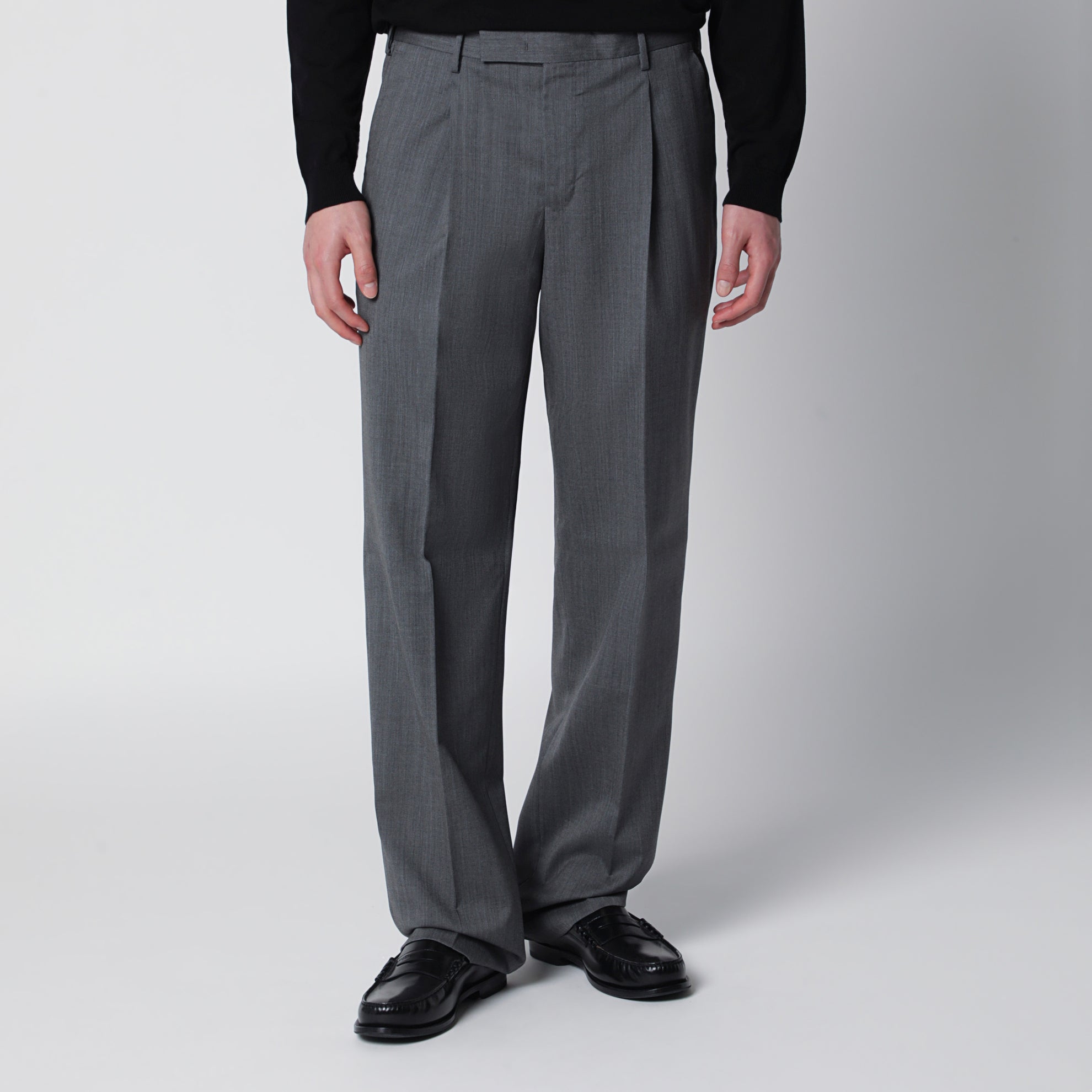 Grey Pants in Virgin Wool