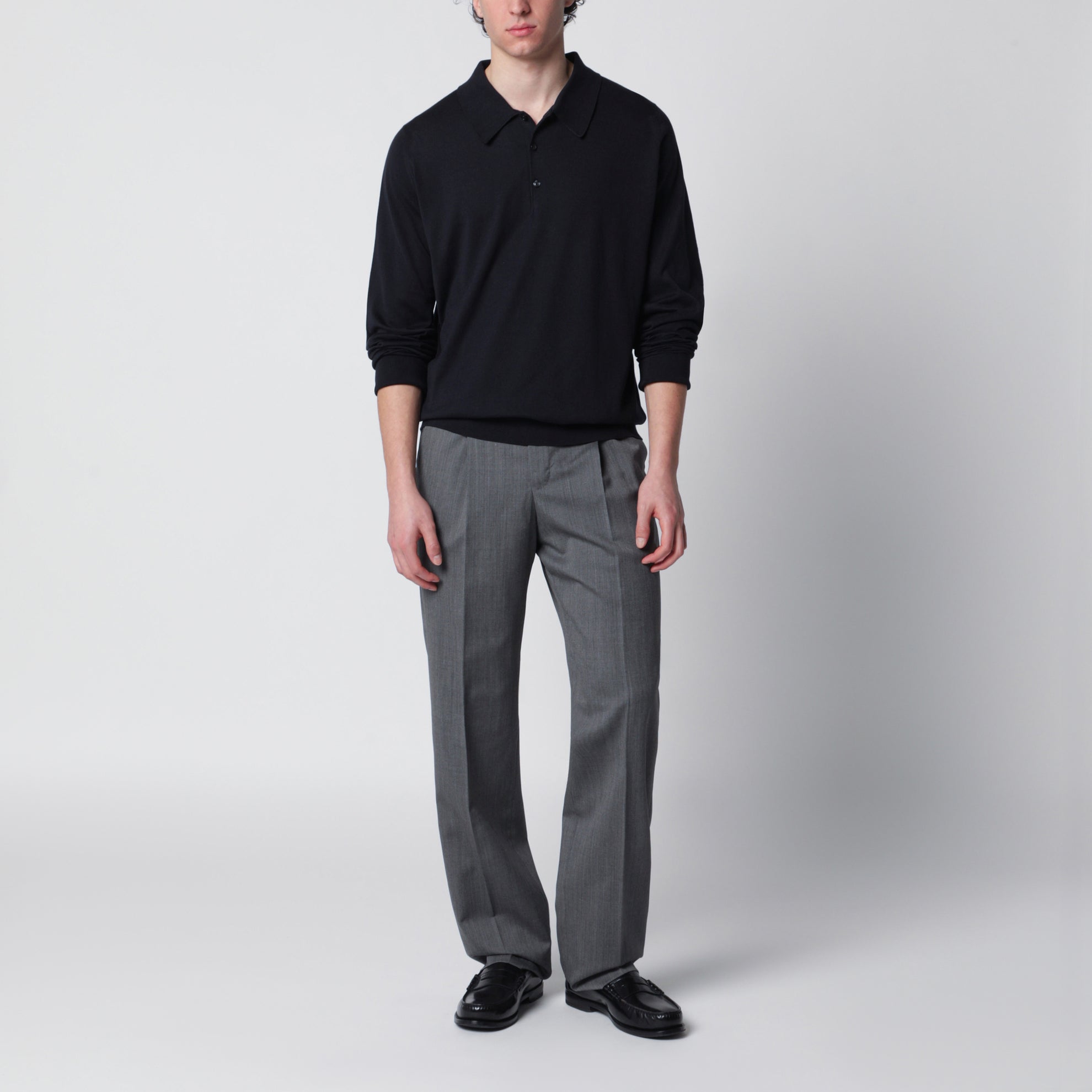 Grey Pants in Virgin Wool