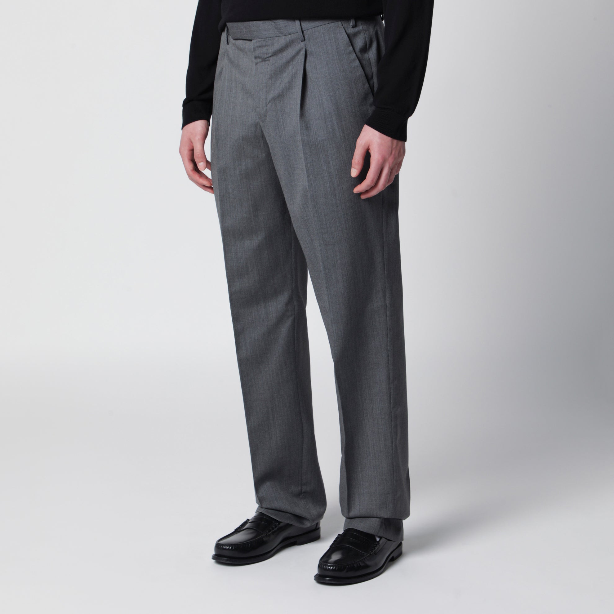 Grey Pants in Virgin Wool
