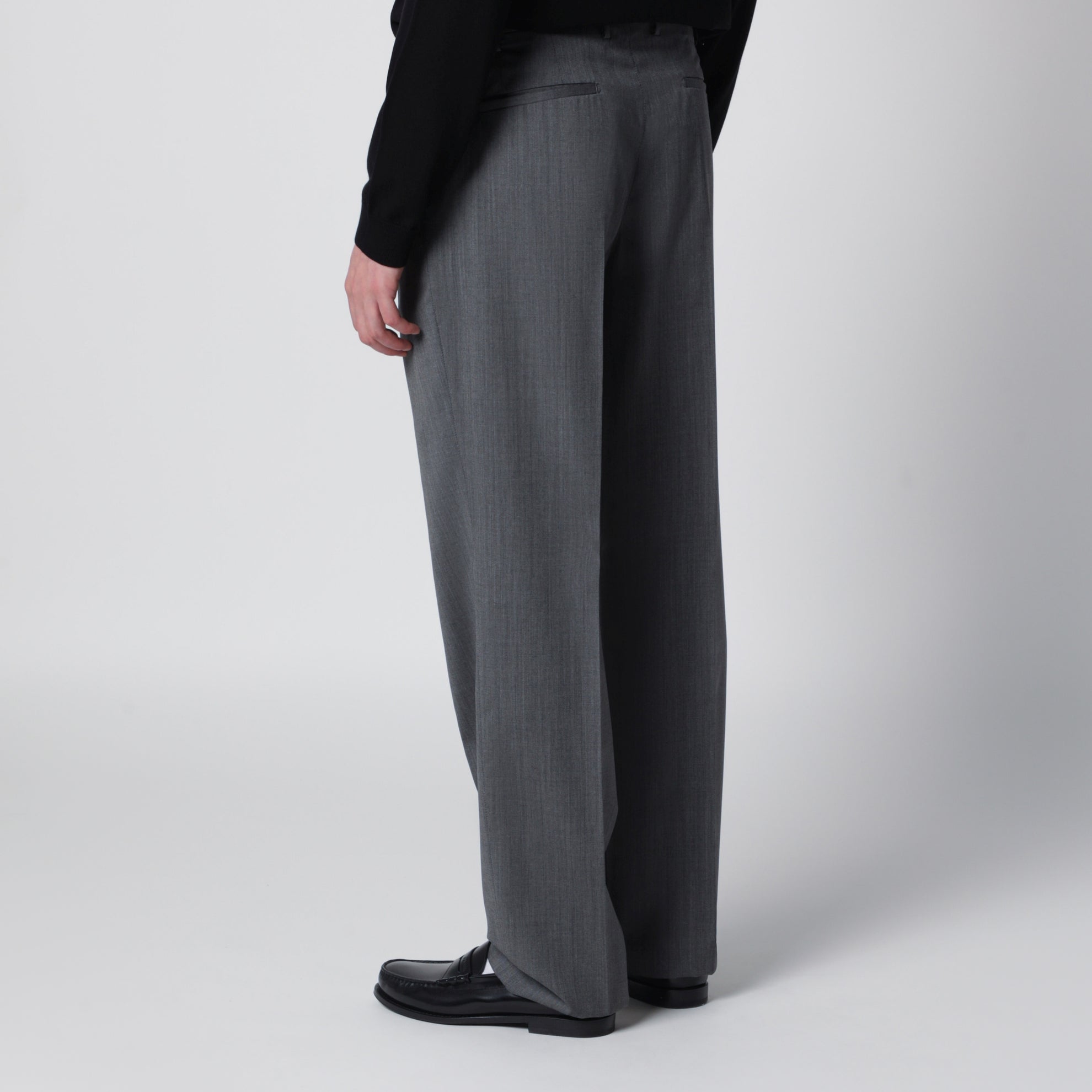Grey Pants in Virgin Wool