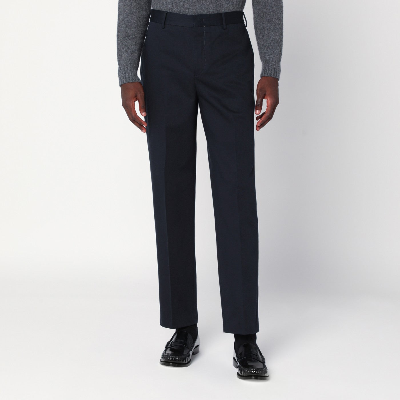 Navy blue cotton trousers