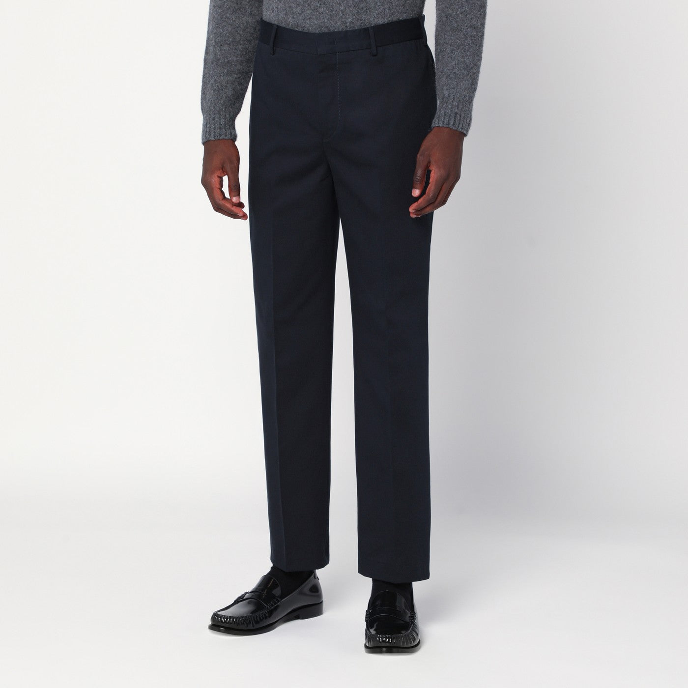 Navy blue cotton trousers