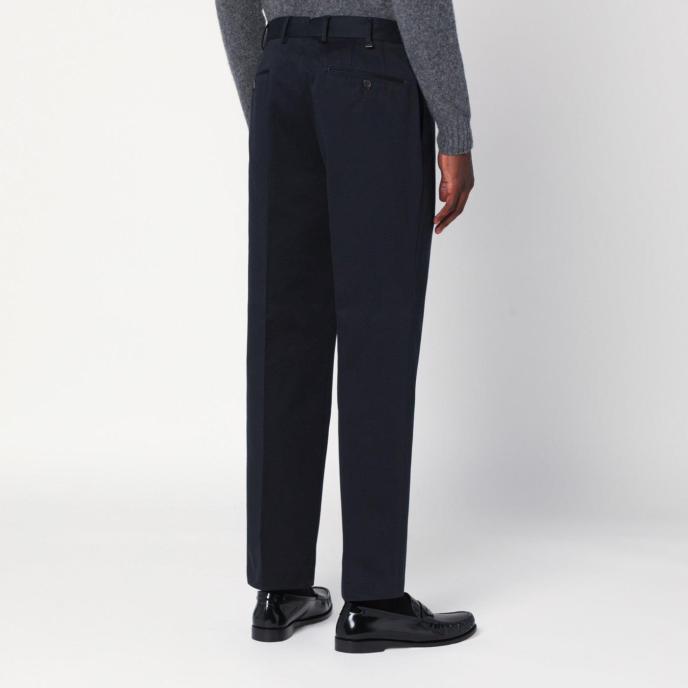 Navy blue cotton trousers