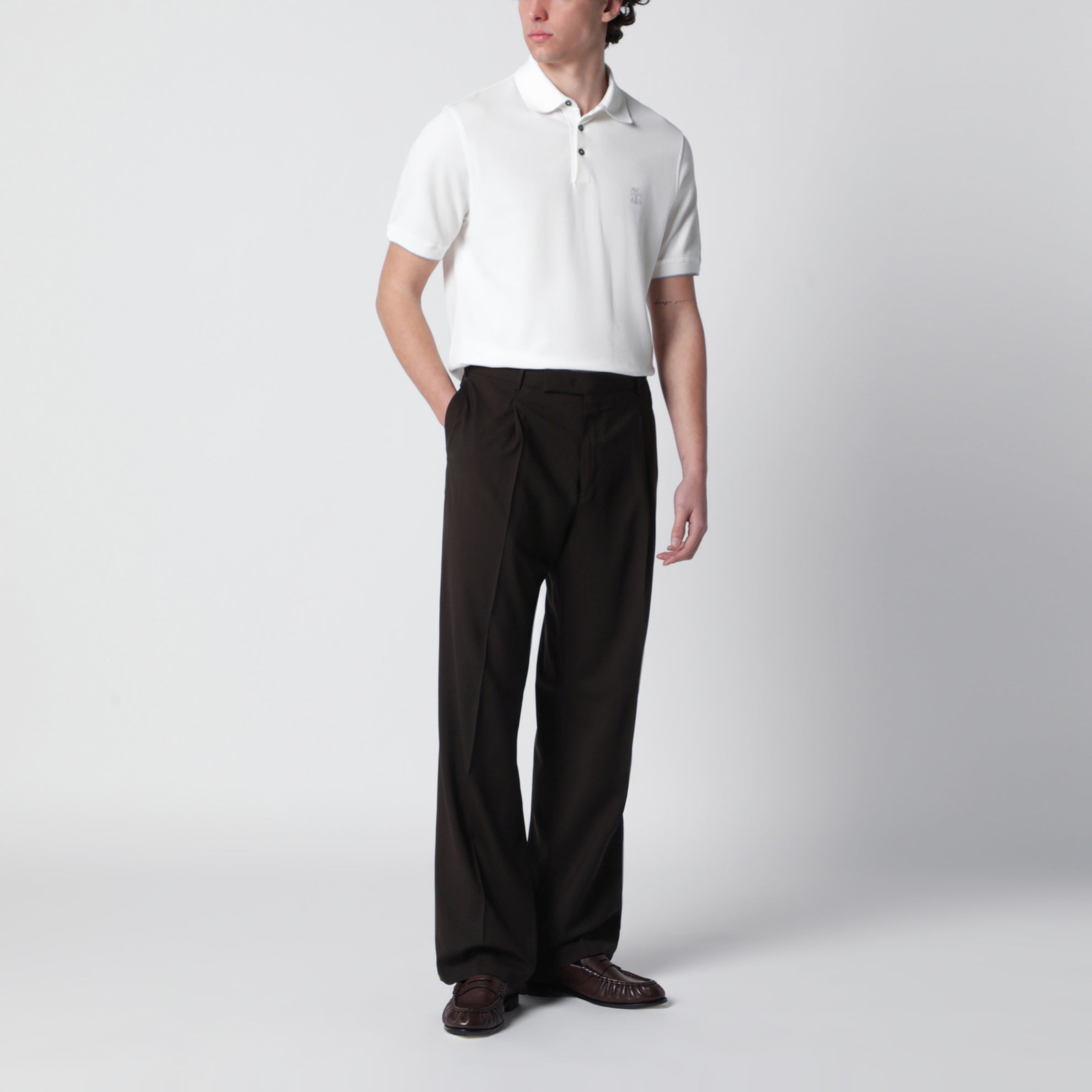Pantalon marron en laine