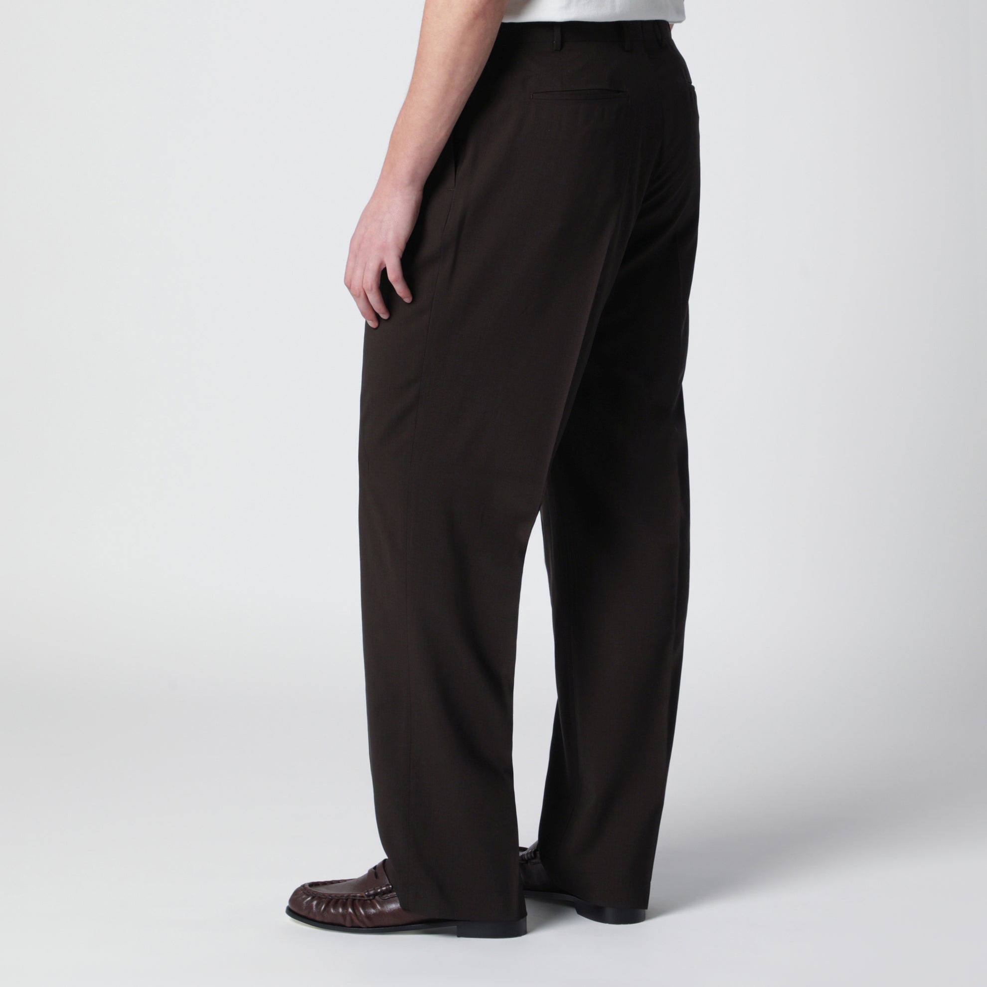 Pantalon marron en laine