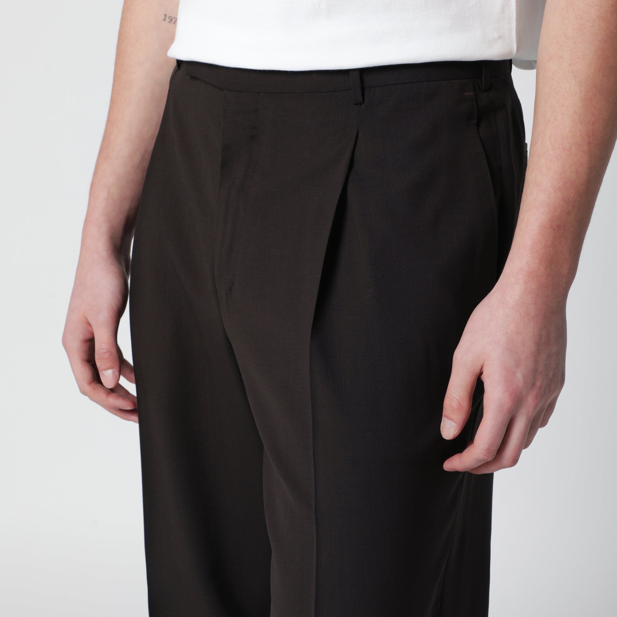 Pantalon marron en laine