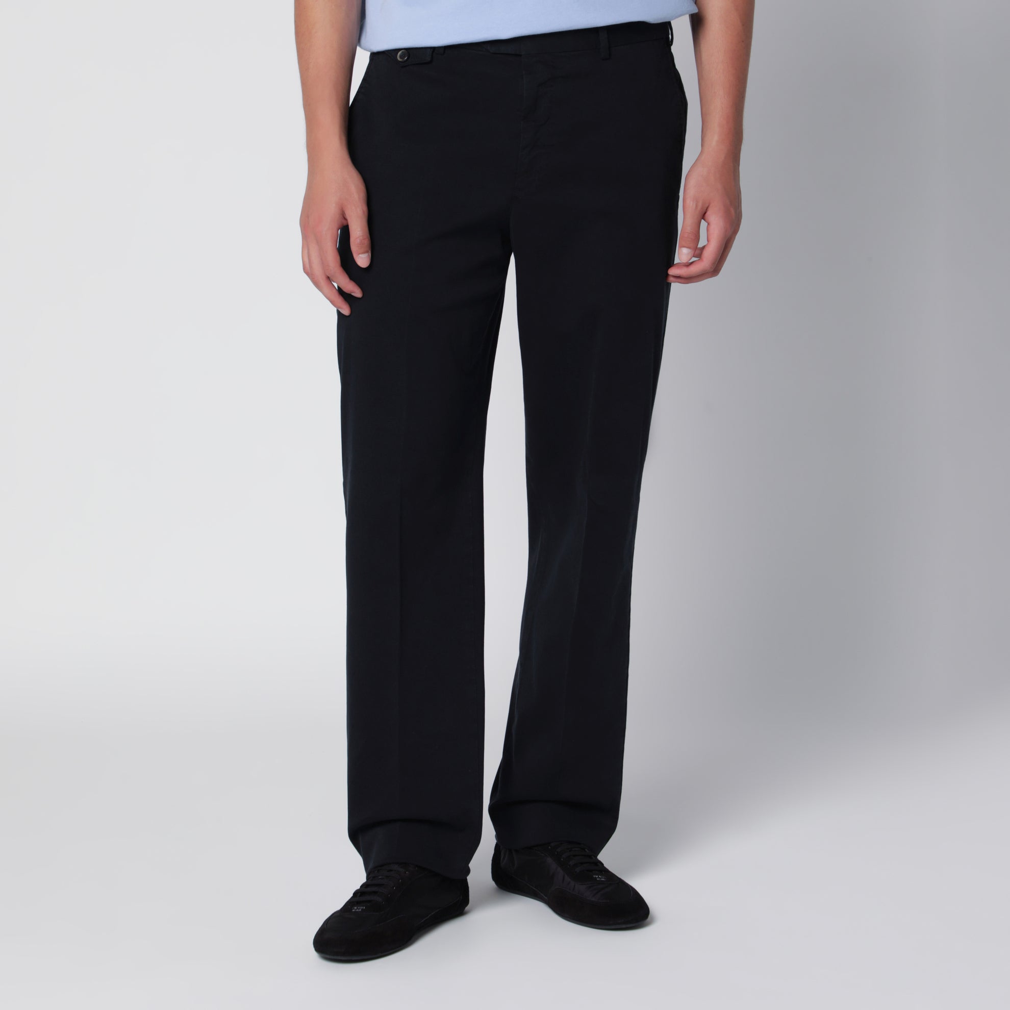 Pantalone blu navy in cotone