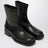 Stivaletto nero in pelle