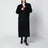 Manteau croisé Gaia noir en laine mélangée