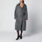 Double-breasted coat with belt in grey