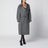Double-breasted coat with belt in grey