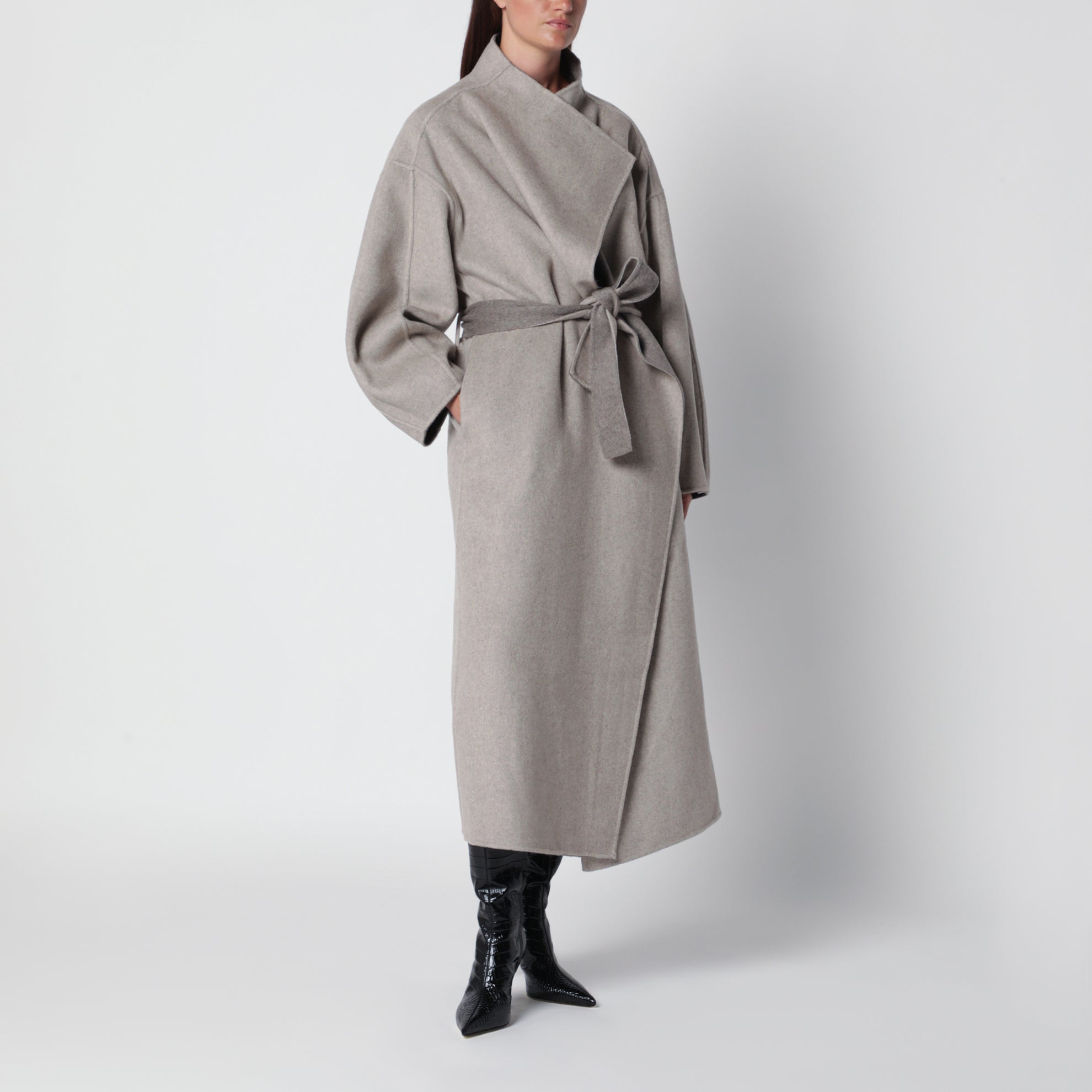 Cappotto Leroy beige in misto lana