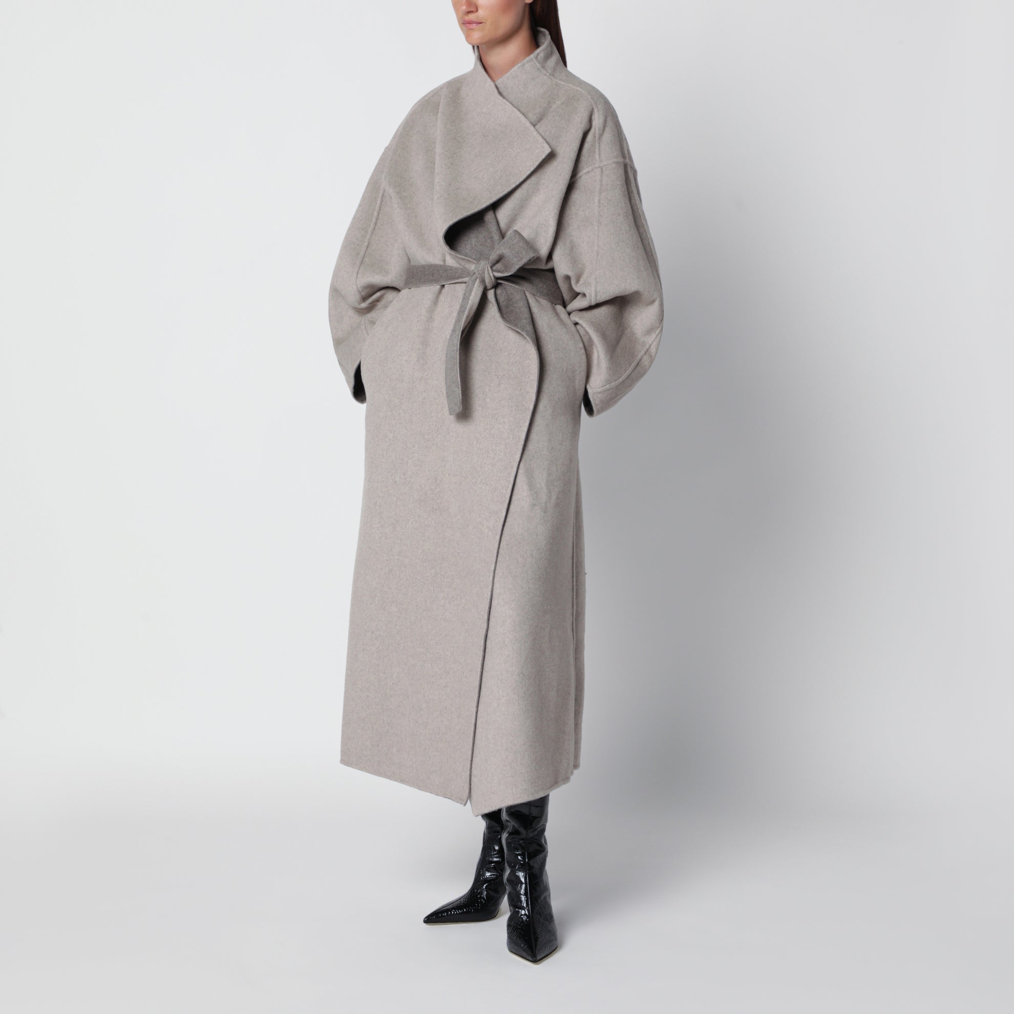 Cappotto Leroy beige in misto lana
