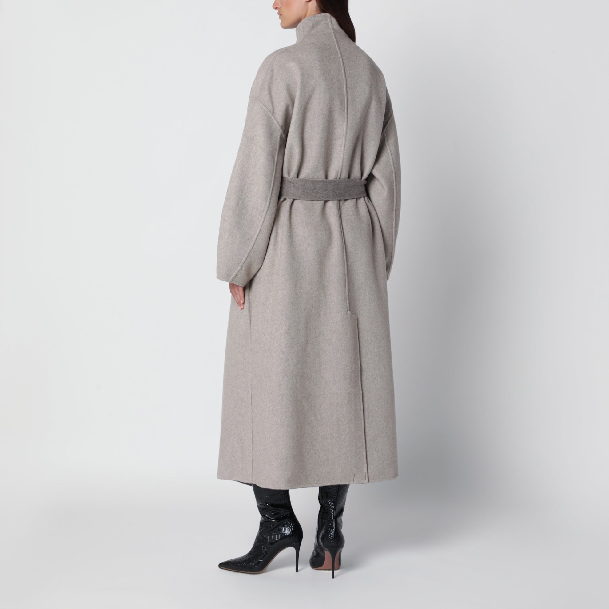 Cappotto Leroy beige in misto lana
